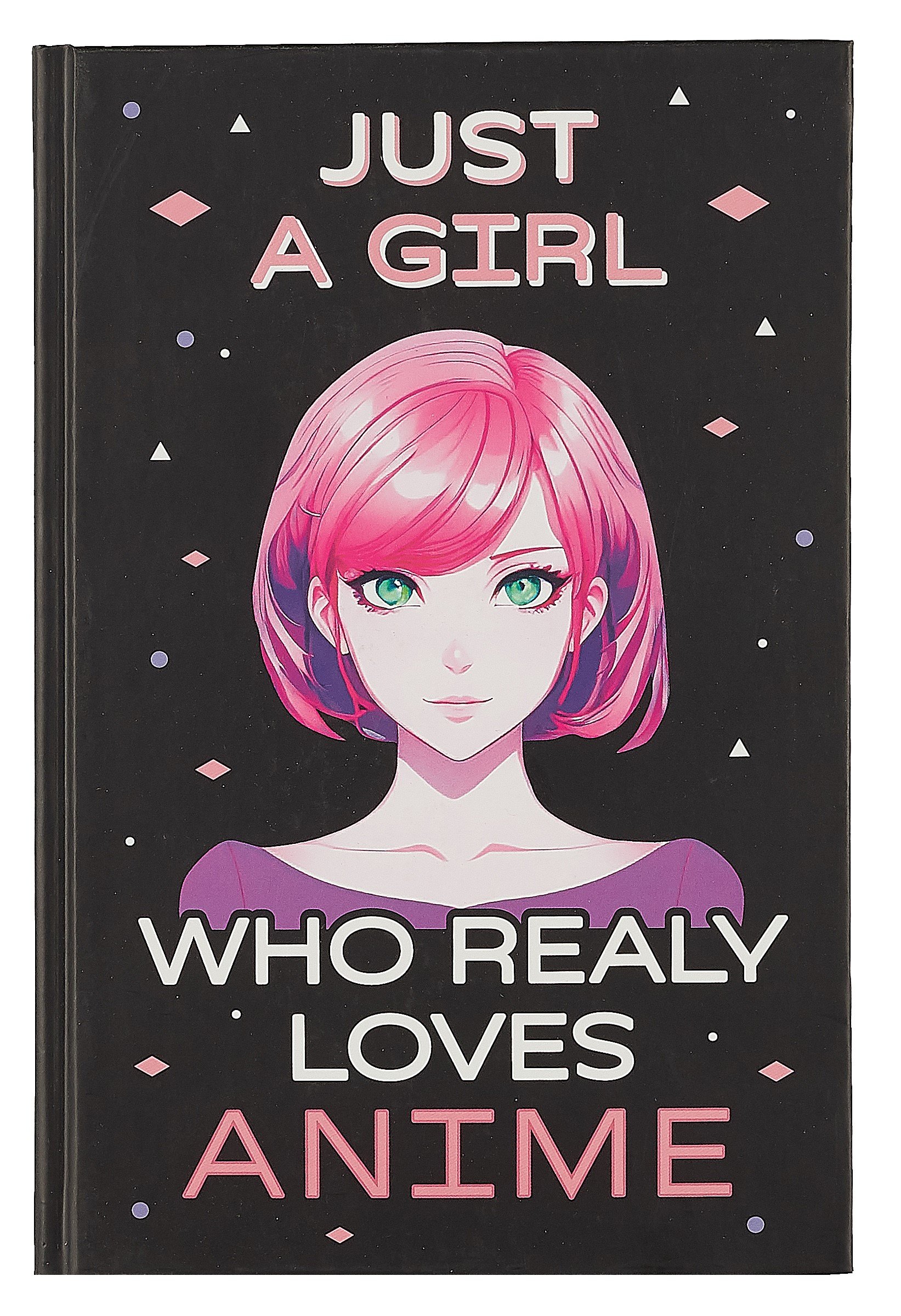 

Скетчбук 138*212 48л "Just A Girl Who Loves Anime (темный)" 160г/м2, тв.обложка