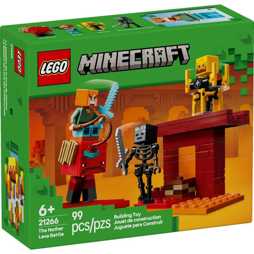 

Конструктор детский LEGO Minecraft. Битва в лаве Невер (99 деталей)