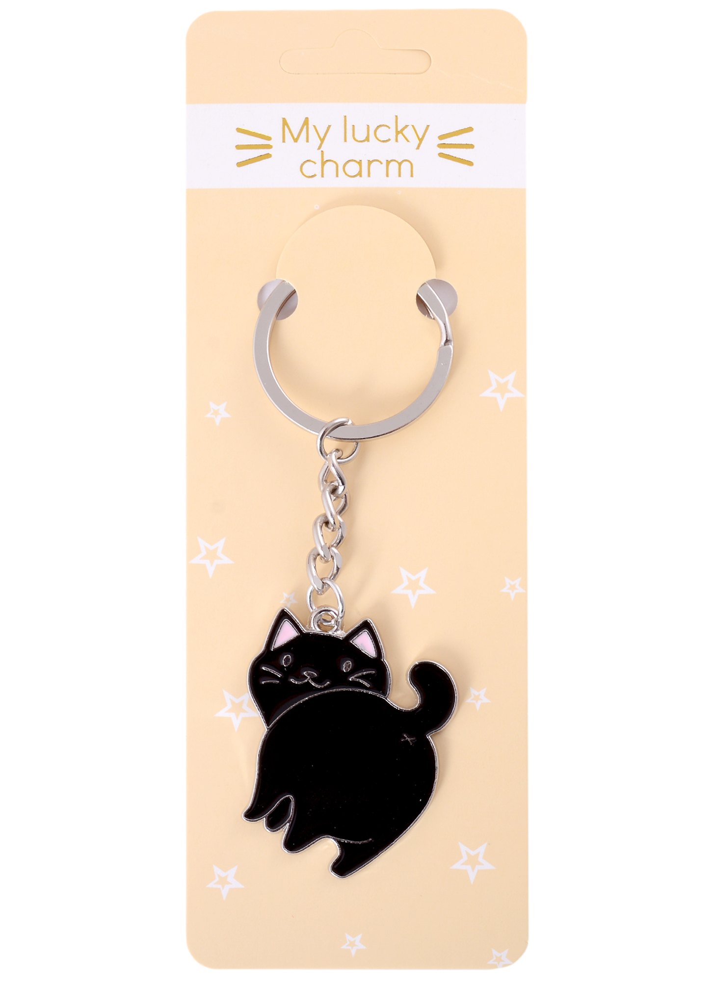 

Брелок My lucky charm Котик с хвостиком (черный) (металл)