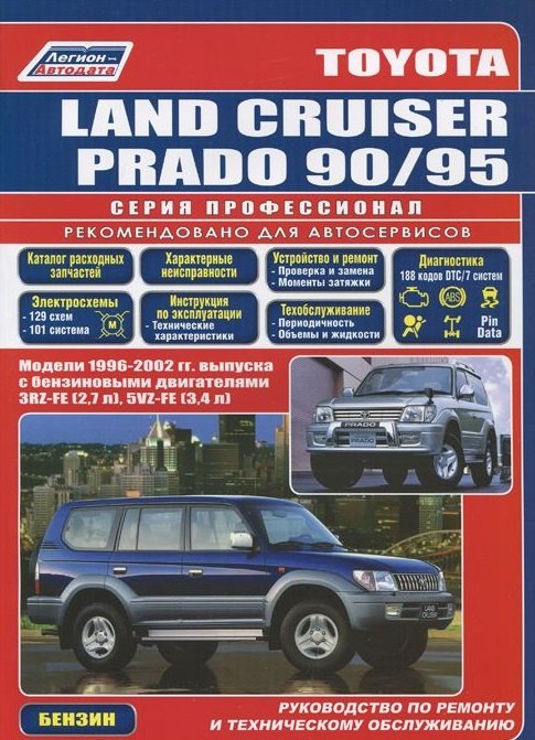 

Toyota Land Cruiser Prado 1996-2002 с бенз. двиг. (ч/б) (мПрофессионал) (Легион-Автодата)