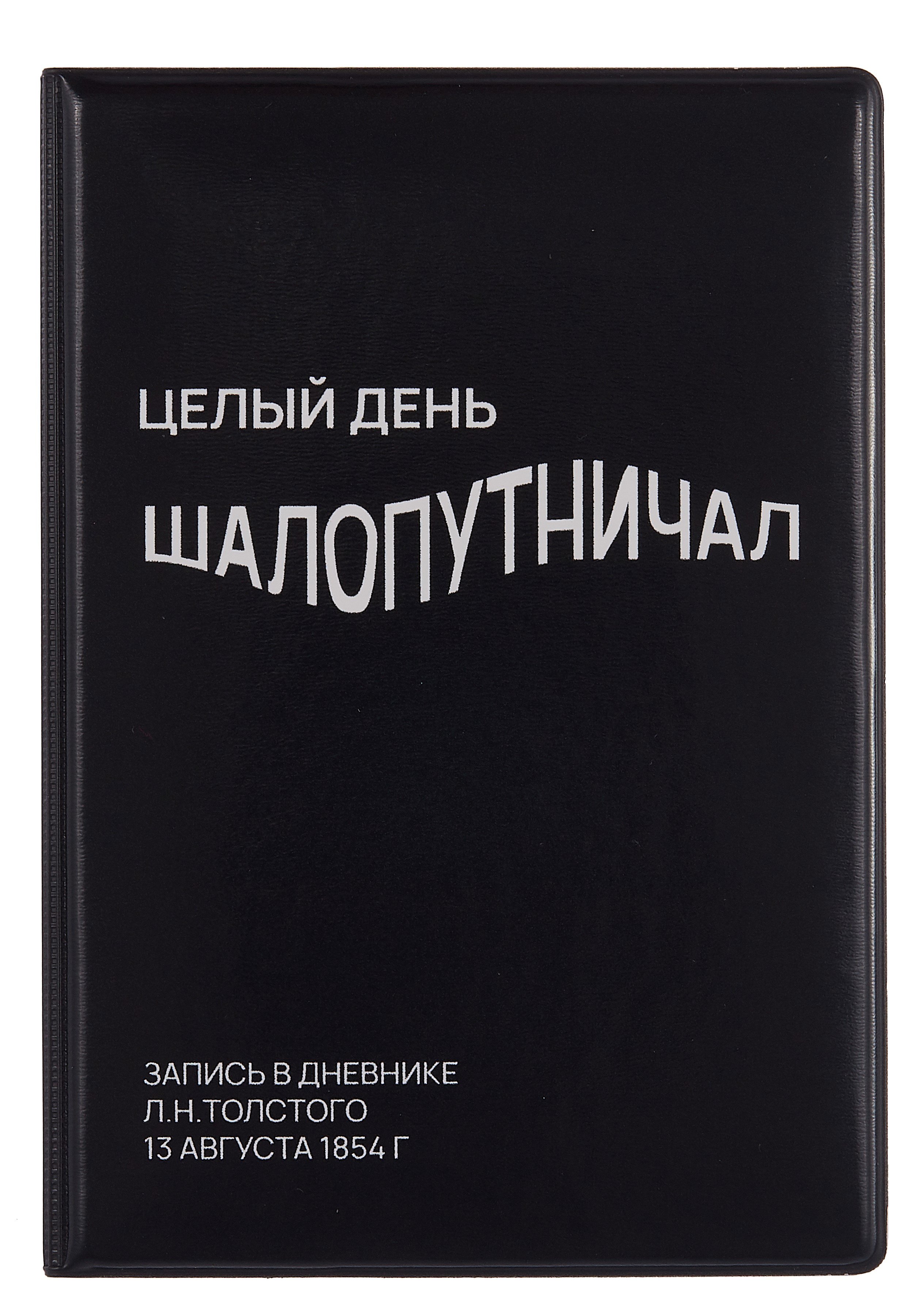 

Обложка для паспорта Целый день шалопутничал (черная) (ОП2024-439)