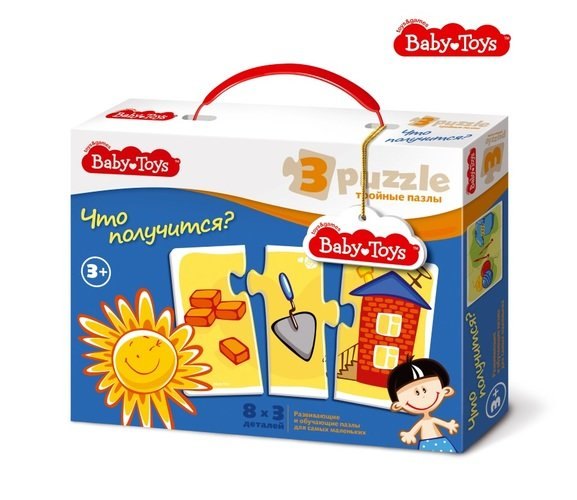 

Пазл MAXI BABY TOYS тройные Что получится 3эл.