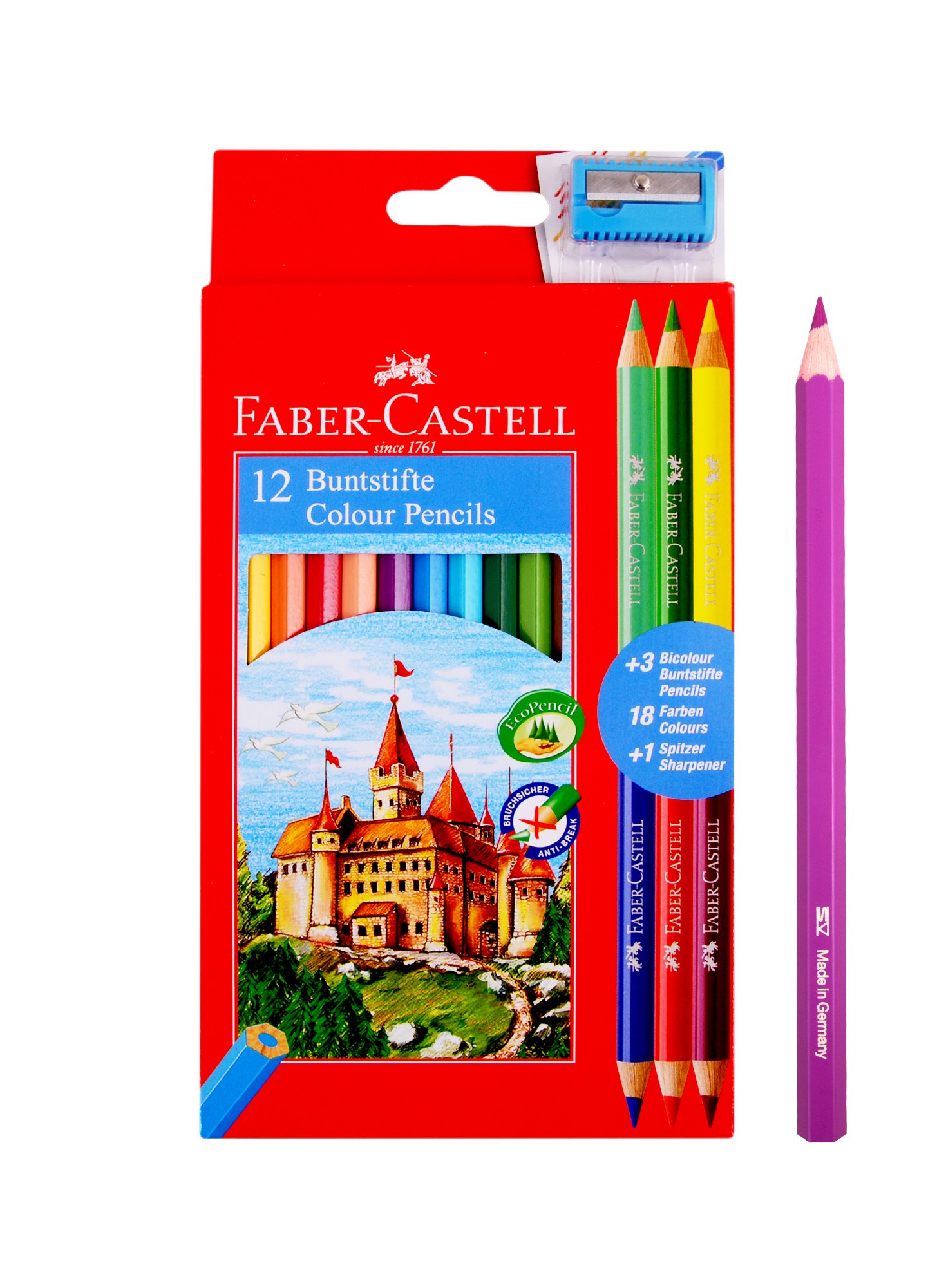 

Карандаши цветные Jumbo, 10 цветов с точилкой