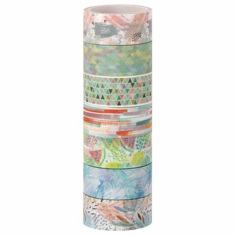 

Клейкие WASHI-ленты д/декора Микс №1, 15мм*3м, 7цв, рисовая бумага, ОСТРОВ СОКРОВИЩ, 661709