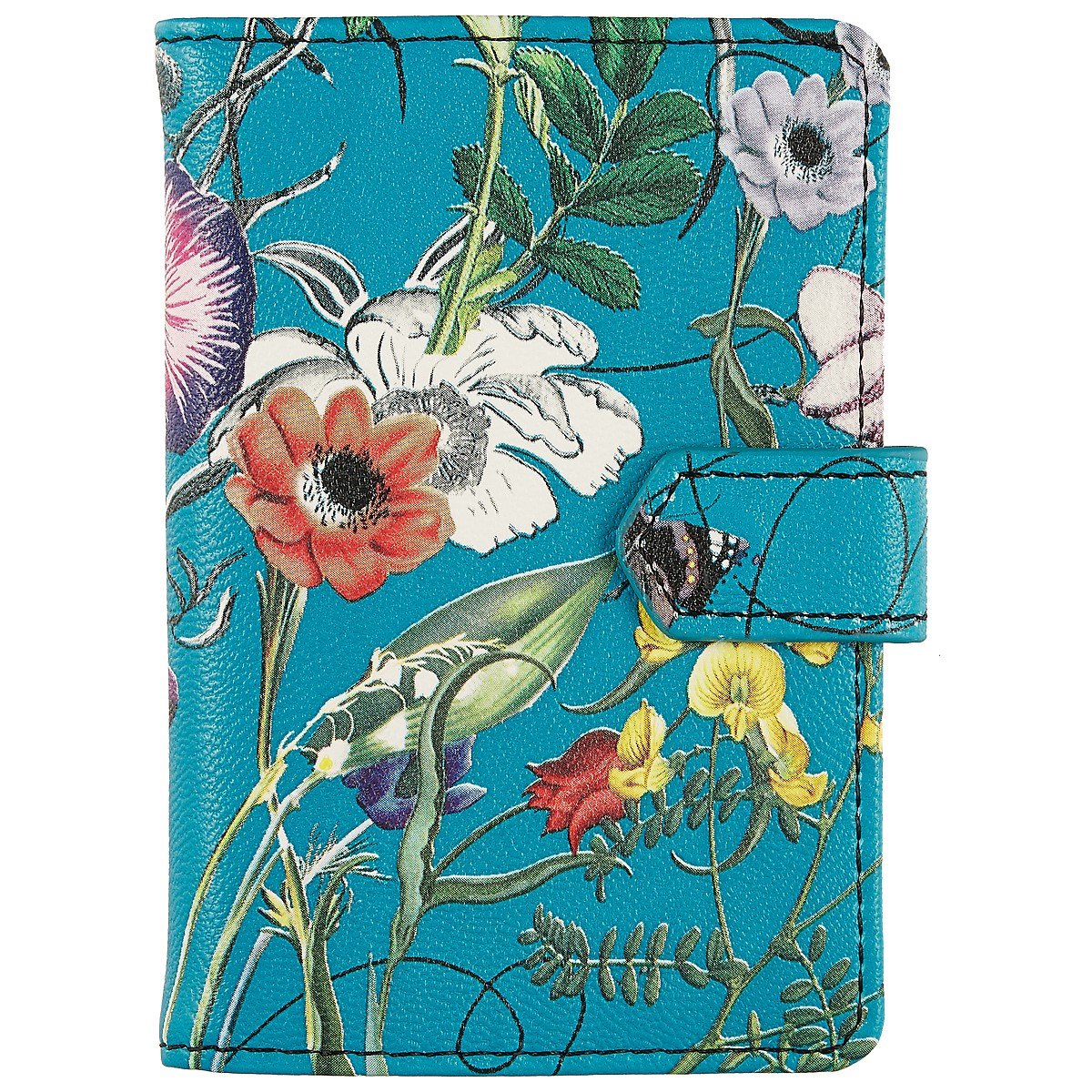 Визитница Butterfly бирюзовая 24 карты 11 x 75 см 539₽