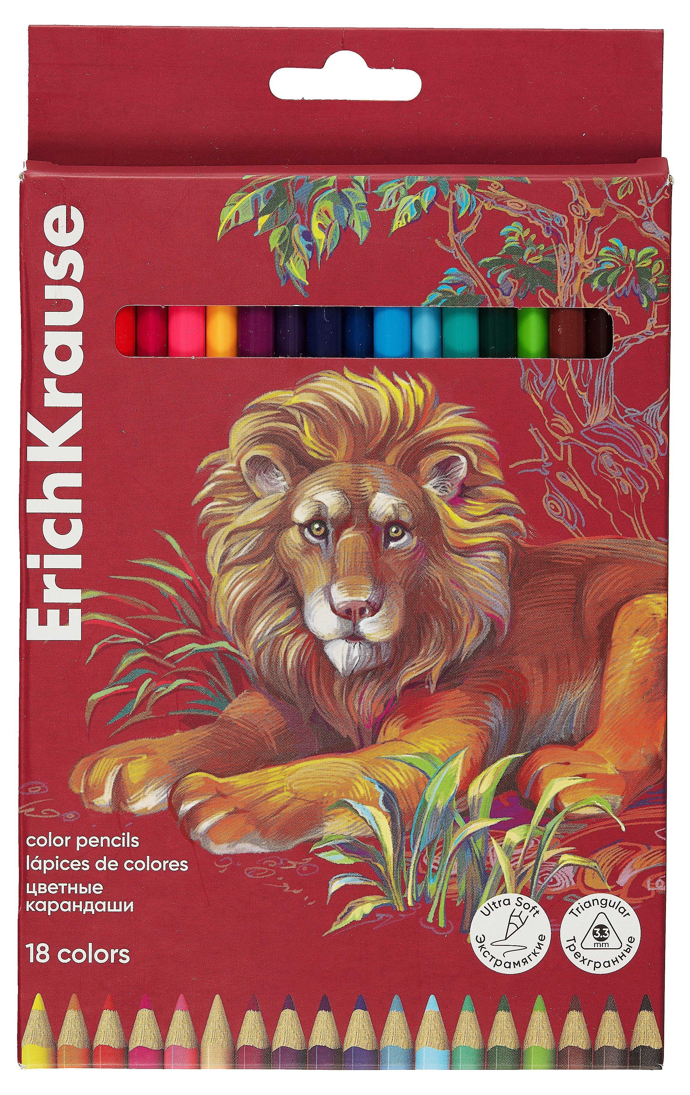 

Карандаши цветные 18цв "Safari" трехгранные, ErichKrause