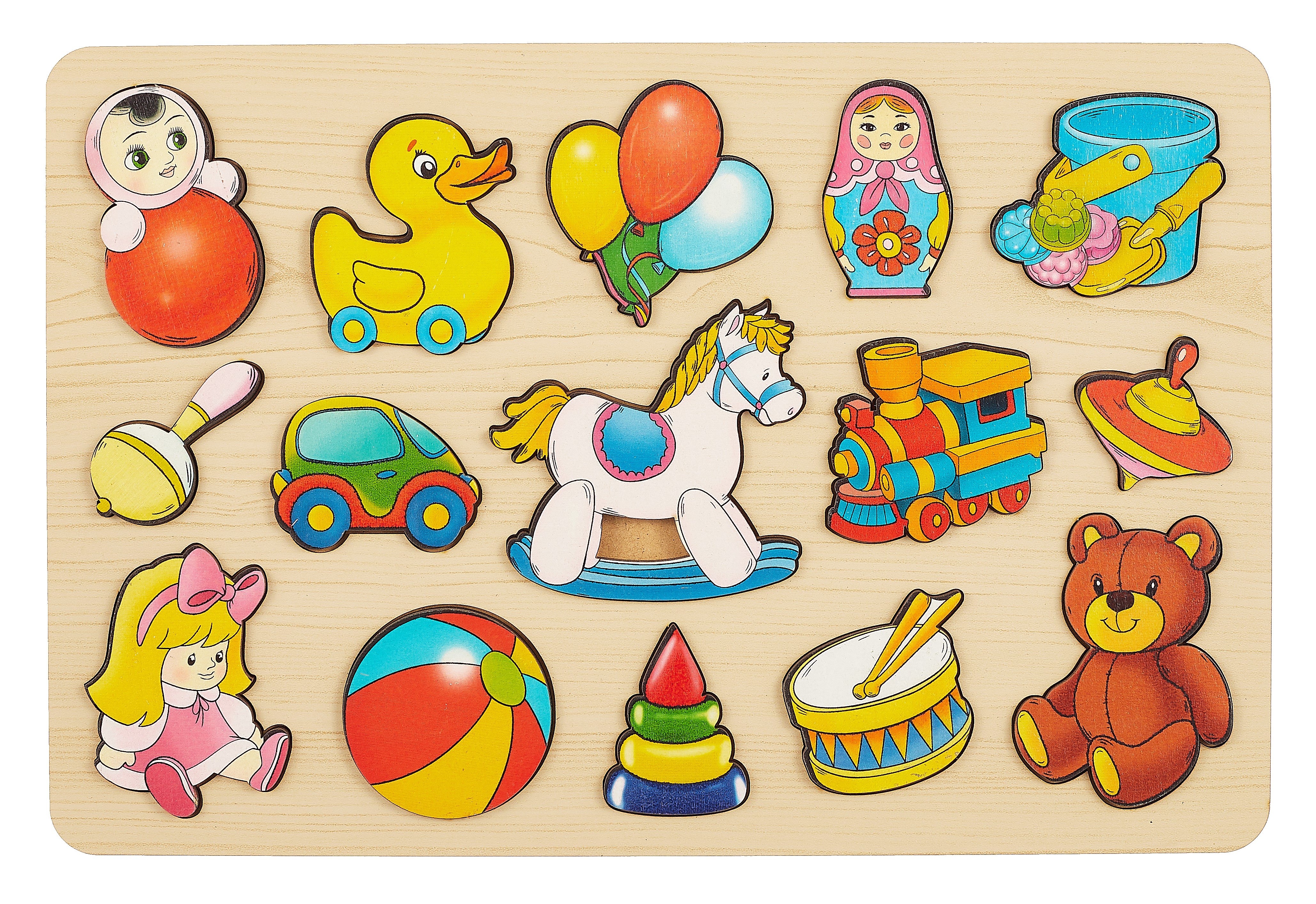 

Пазл-рамка "Игрушки" 15 деталей