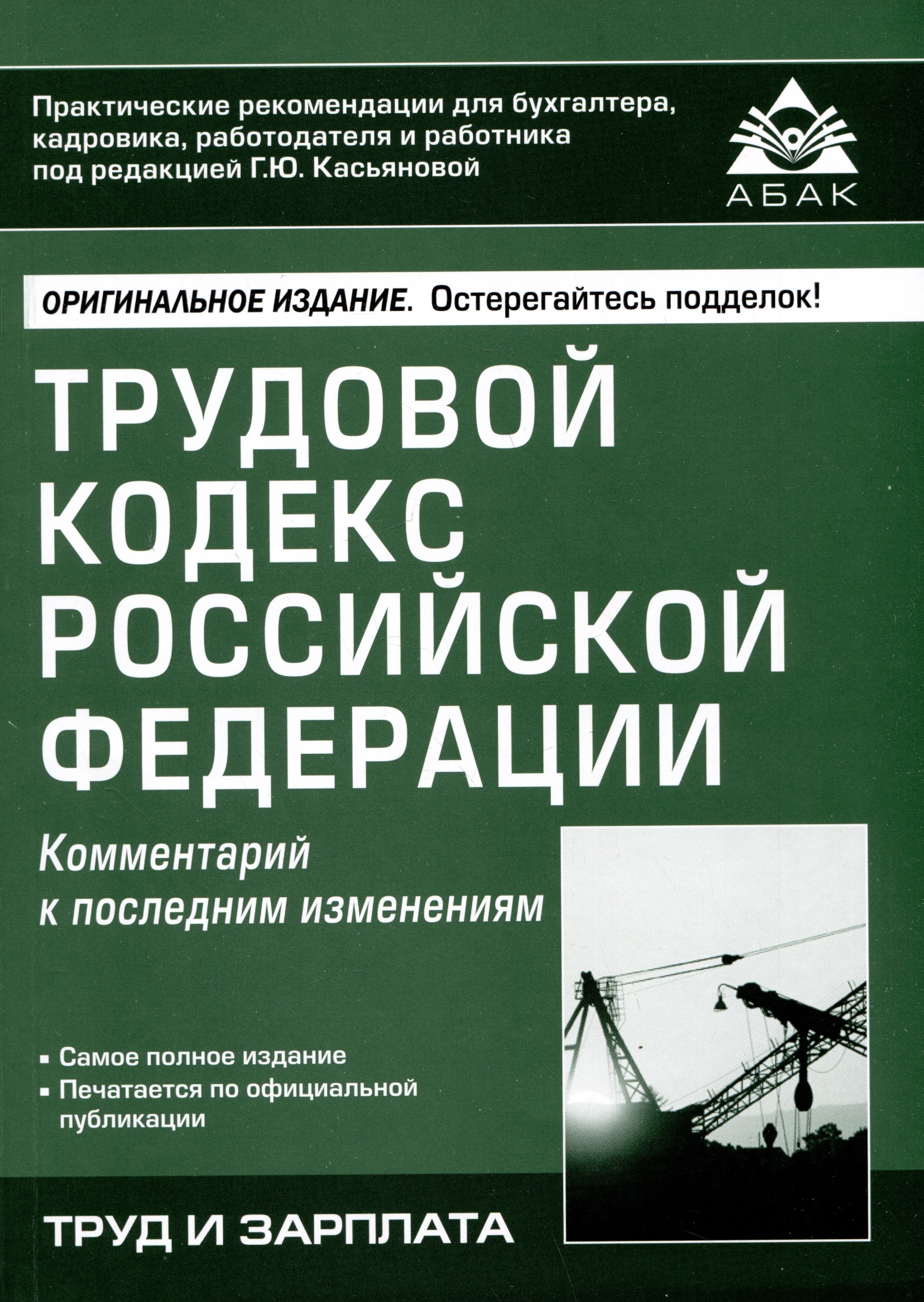 

Трудовой кодекс Российской Федерации. Комментарий к последним изменениям