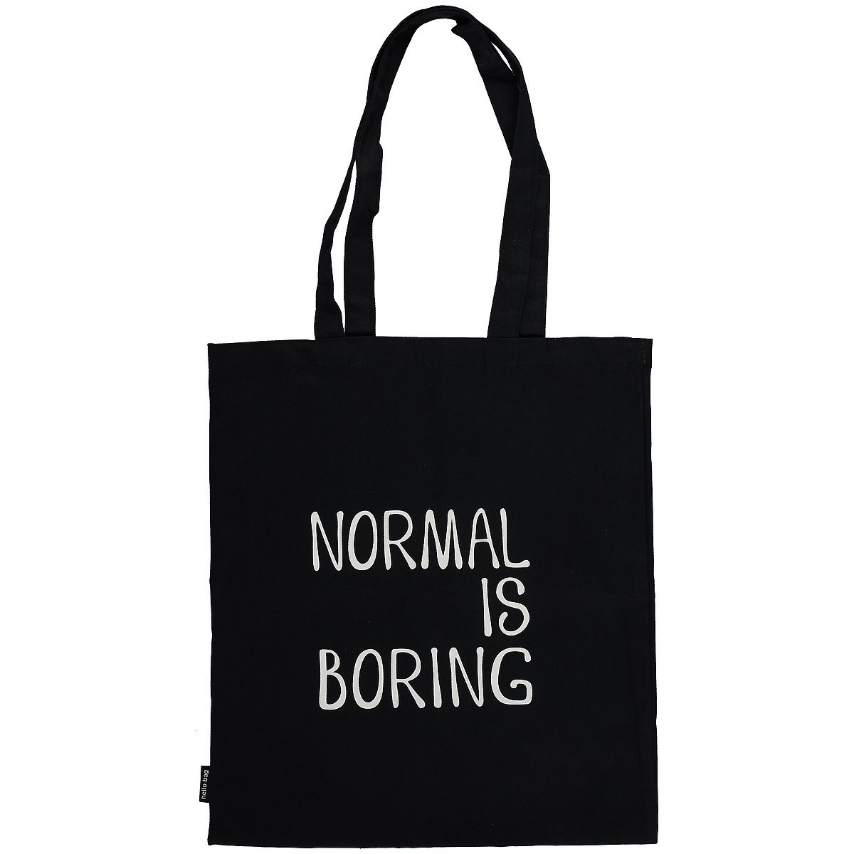 

Сумка-шоппер Normal is Boring черная, текстиль 40см.*32см.
