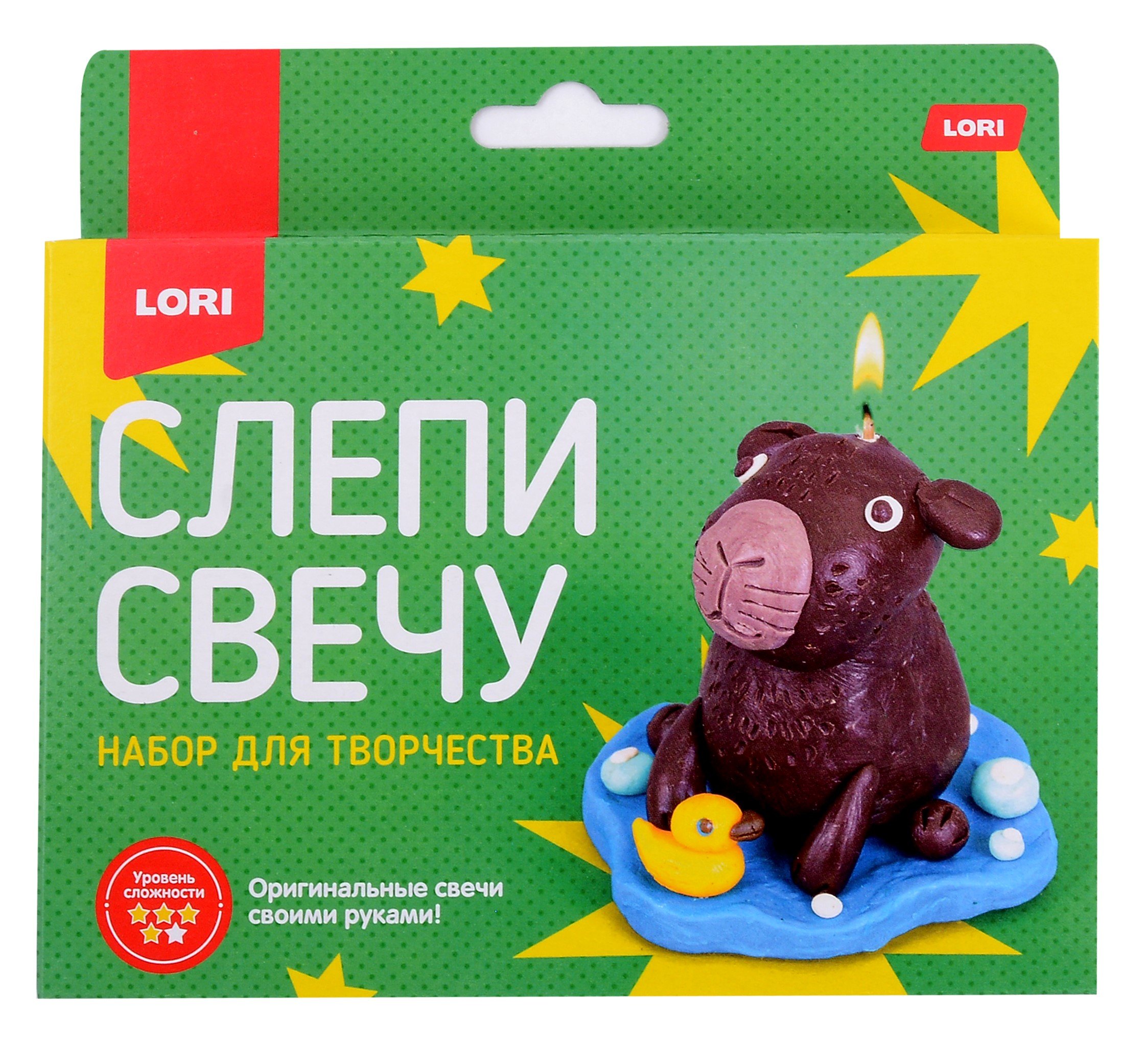 

Набор для творчества LORI. Слепи свечу "Капибара"