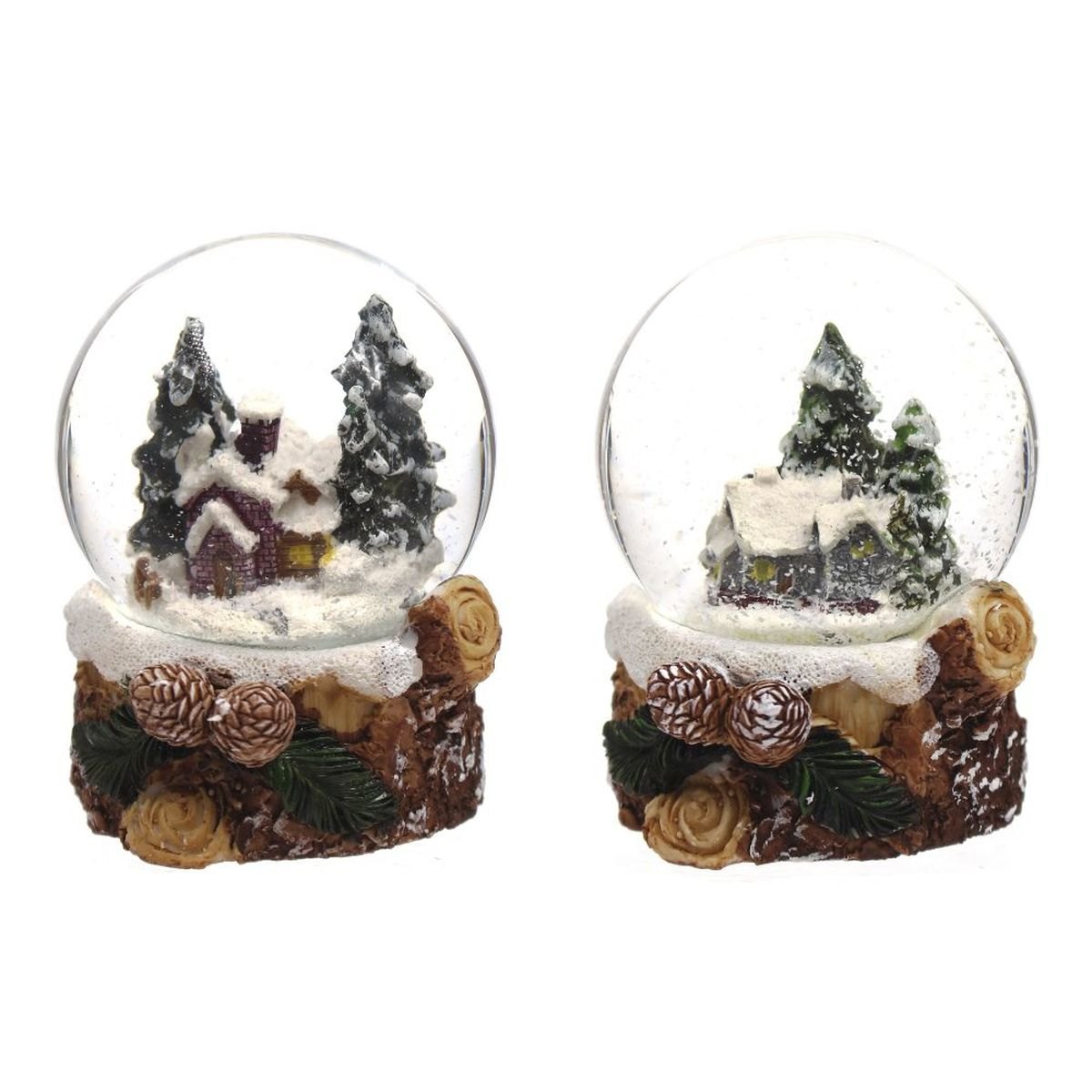 Фигурка декоративная в стеклянном шаре Домик 2 варианта 6см 722558 799₽