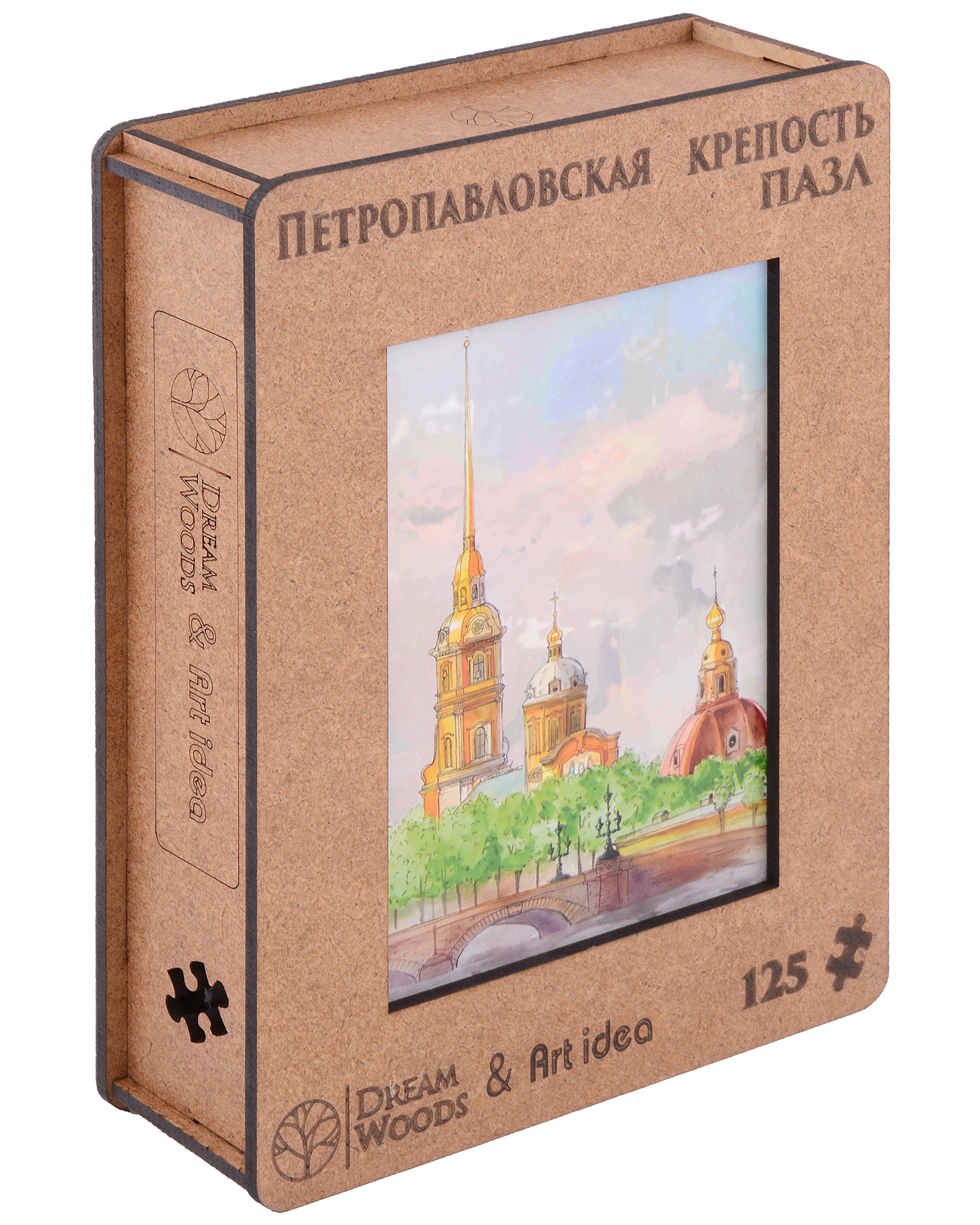 

Пазл Фигурный Акварельный Петербург Петропавловская крепость , 125 деталей