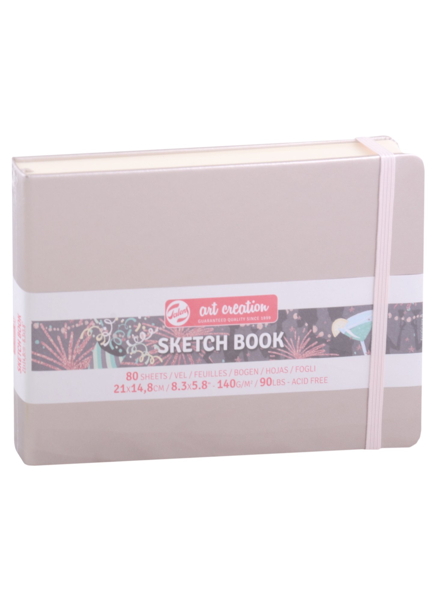 

Блокнот для зарисовок 21*15см 80л "Art Creation" 140г/м2, 7БЦ, Розовое шампанское (цвет металлик), Fabriano