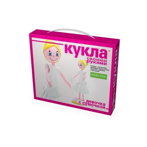 

Набор для творчества, HOBBY TIME Кукла своими руками Девочка с сумочкой 2-087/08
