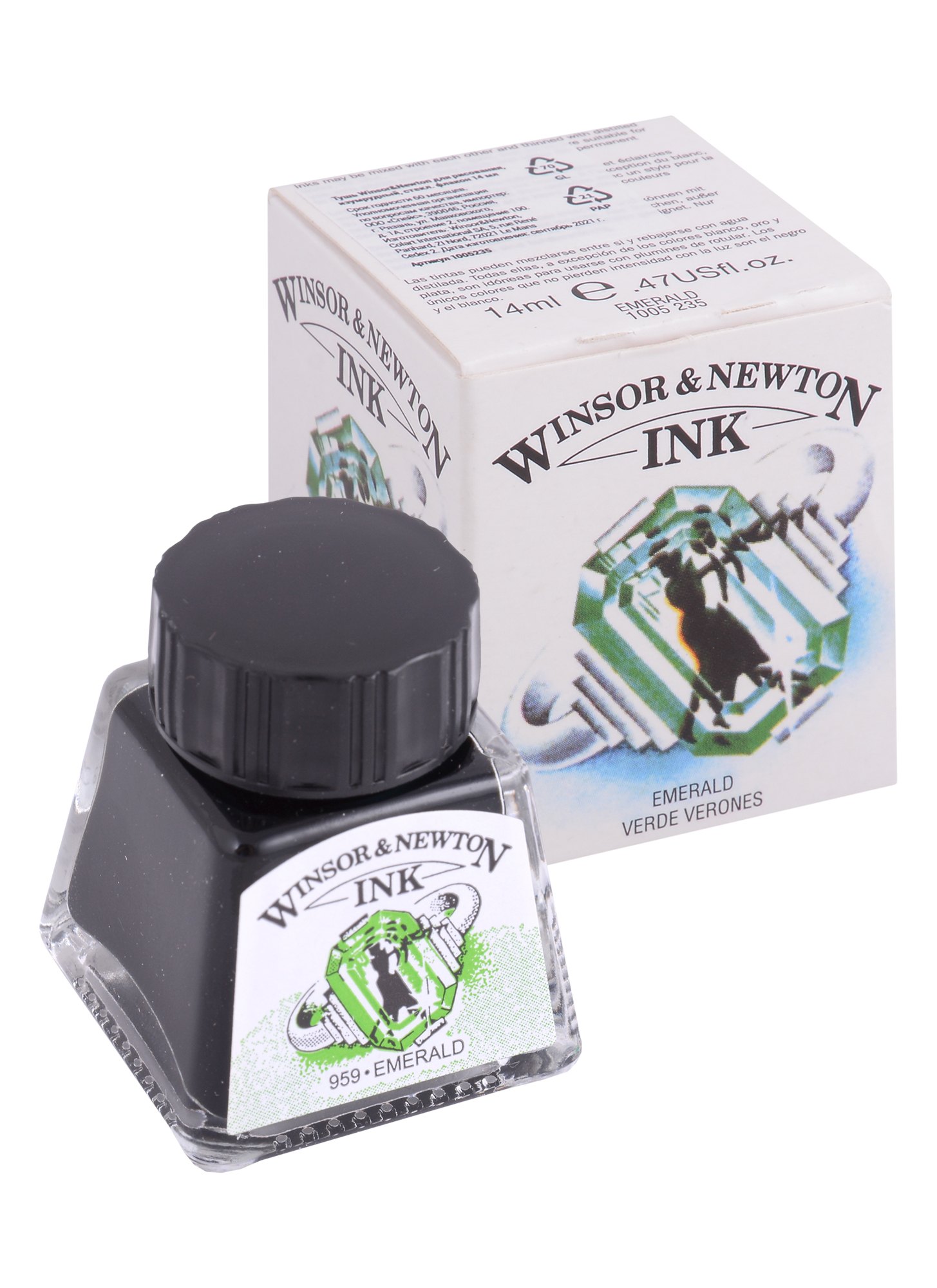 

Тушь художественная Winsor&Newton, 14 мл, изумрудная