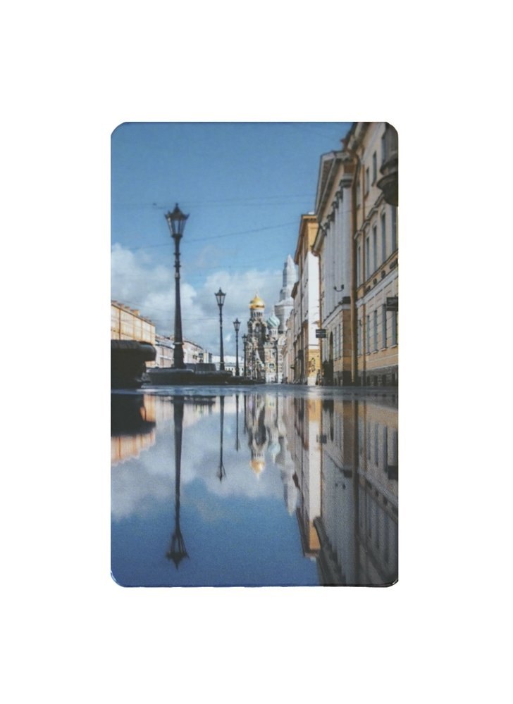 Магнит СПб Петербург в отражении 9х55 винил 75₽