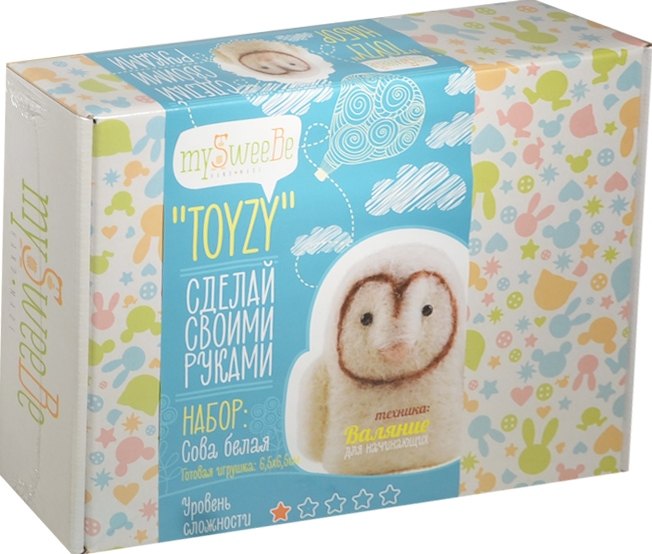 

Набор для творчества TOYZY Техника валяние начальный уровень Сова белая