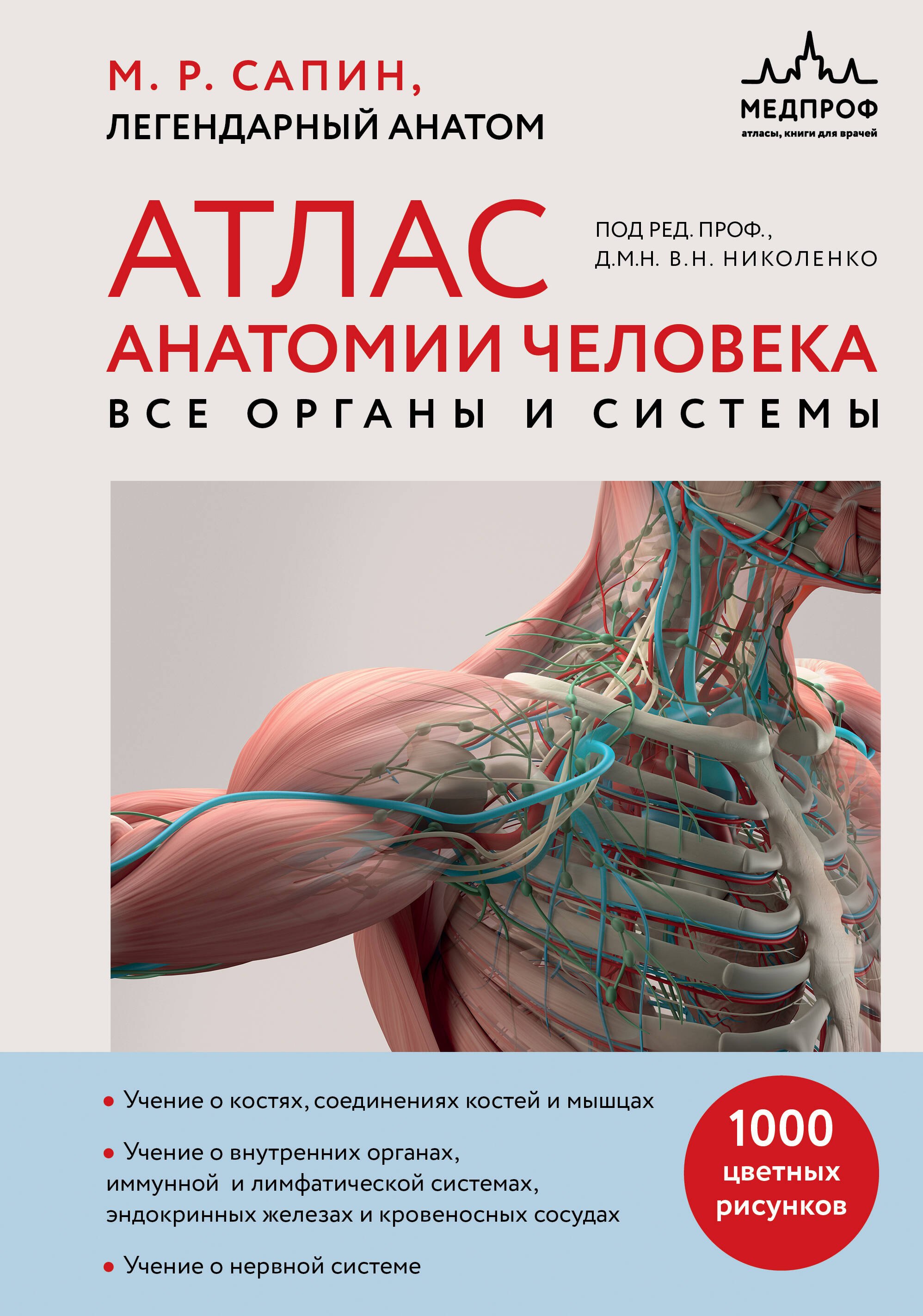 Атлас анатомии человека Все органы и системы 3399₽