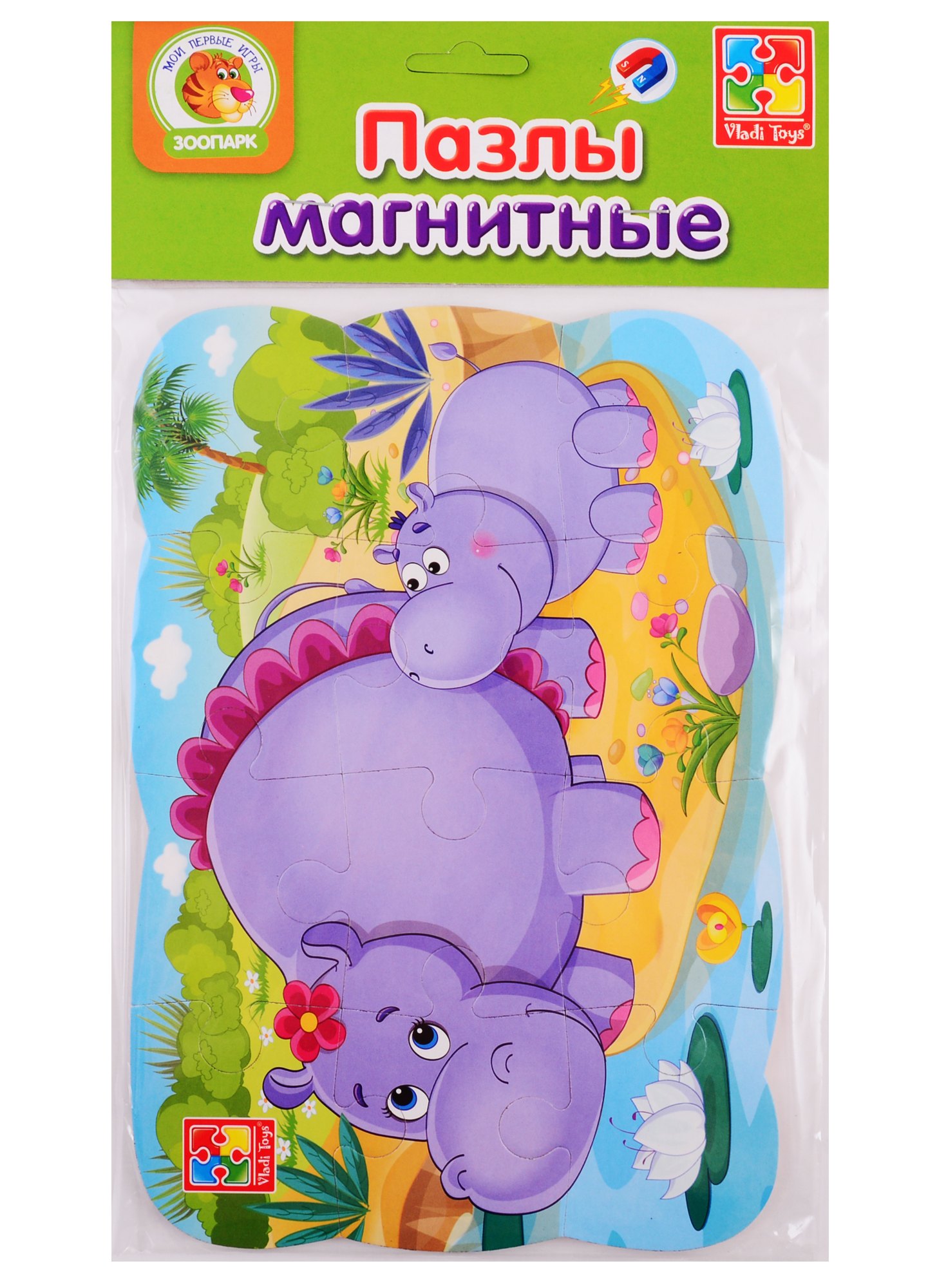 

Пазлы на магните Vladi Toys Мои первые игры Бегемот