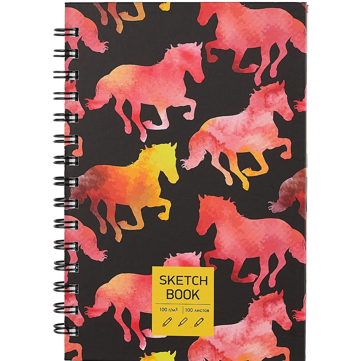 

Скетчбук А5 100л "SKETСHBOOK. Sketch" белый офсет, 100г/м2, евроспираль