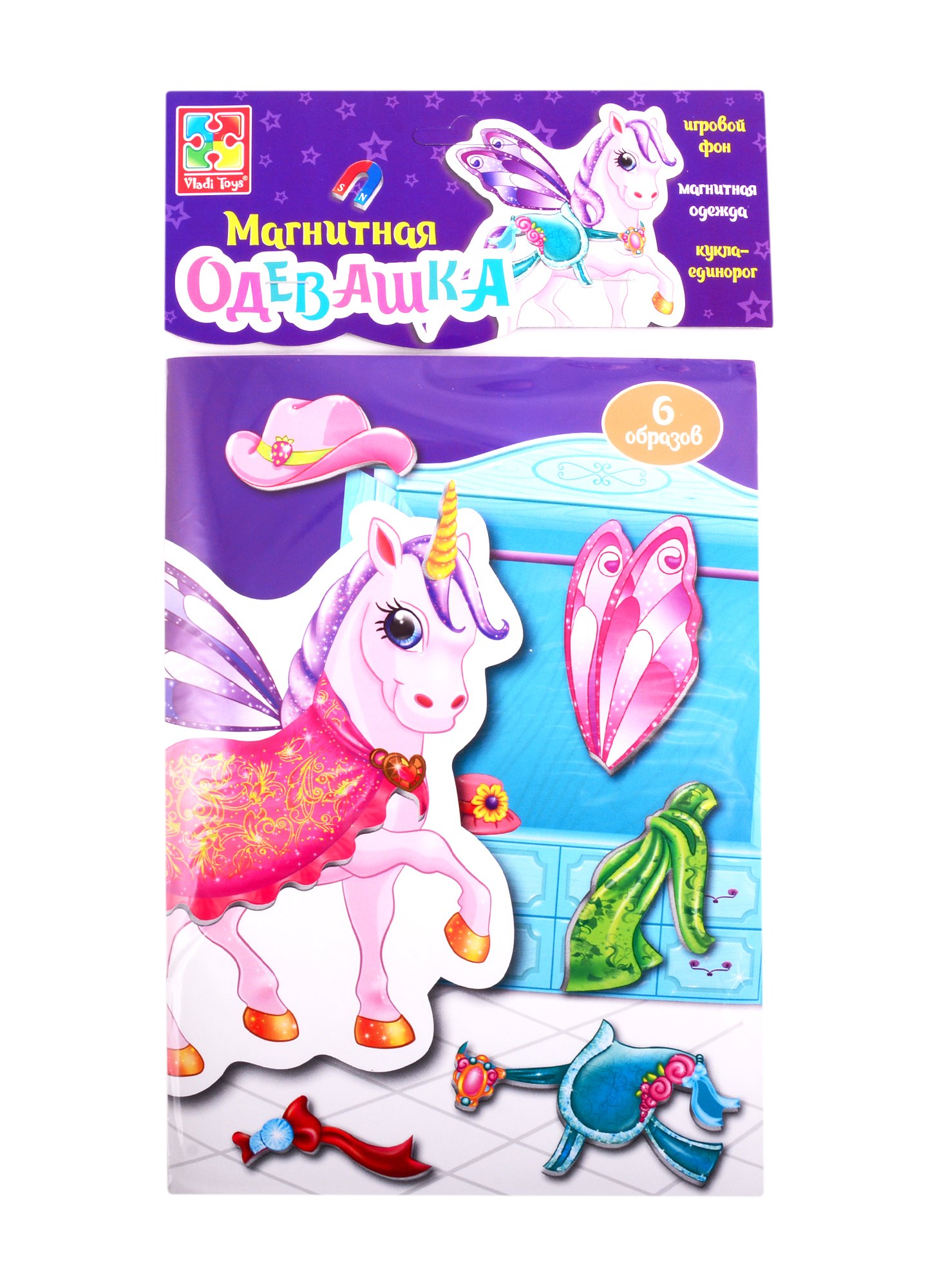 

Магнитная игра-одевашка Vladi Toys Единорог