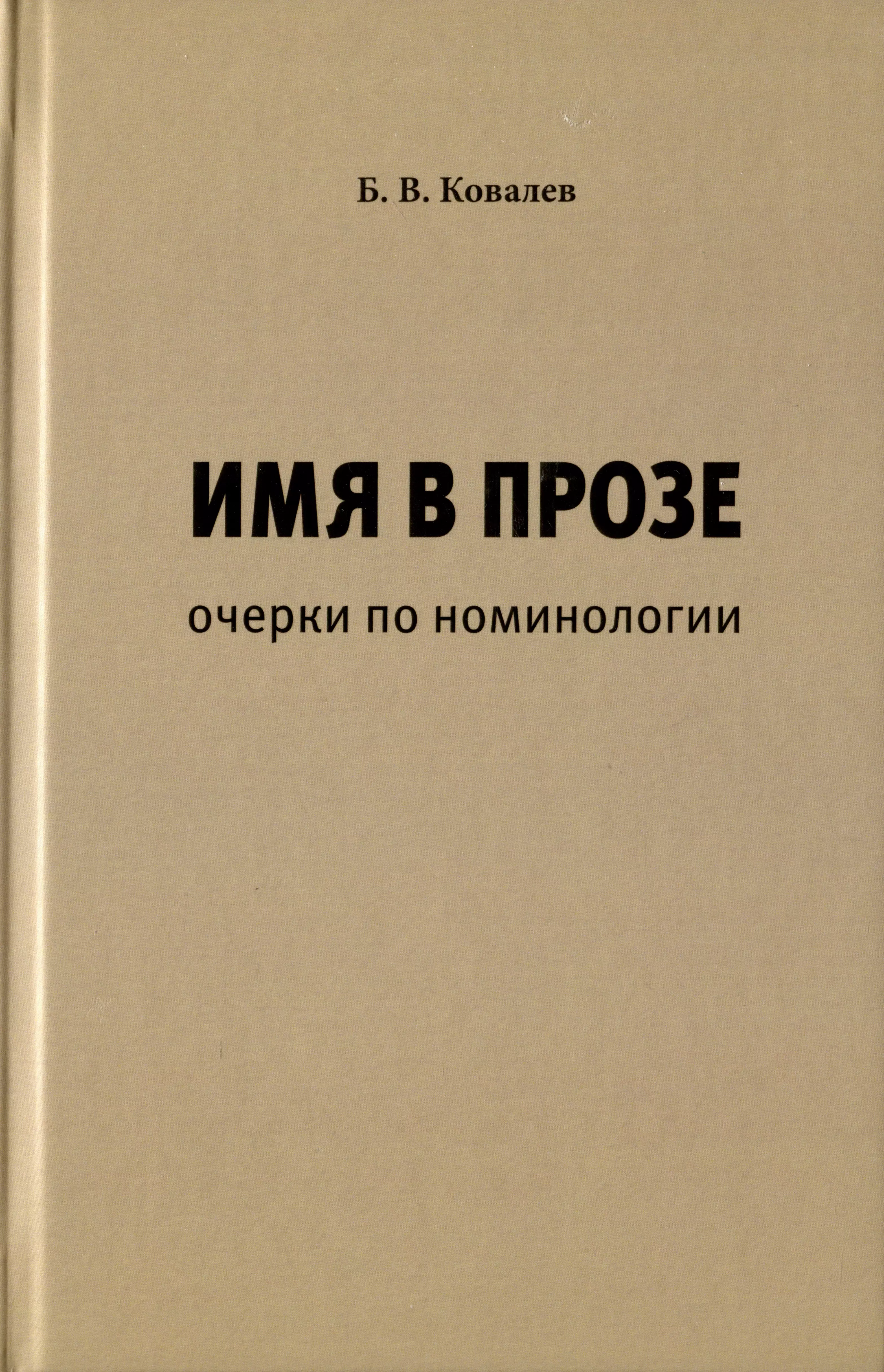 Имя в прозе. Очерки по номинологии