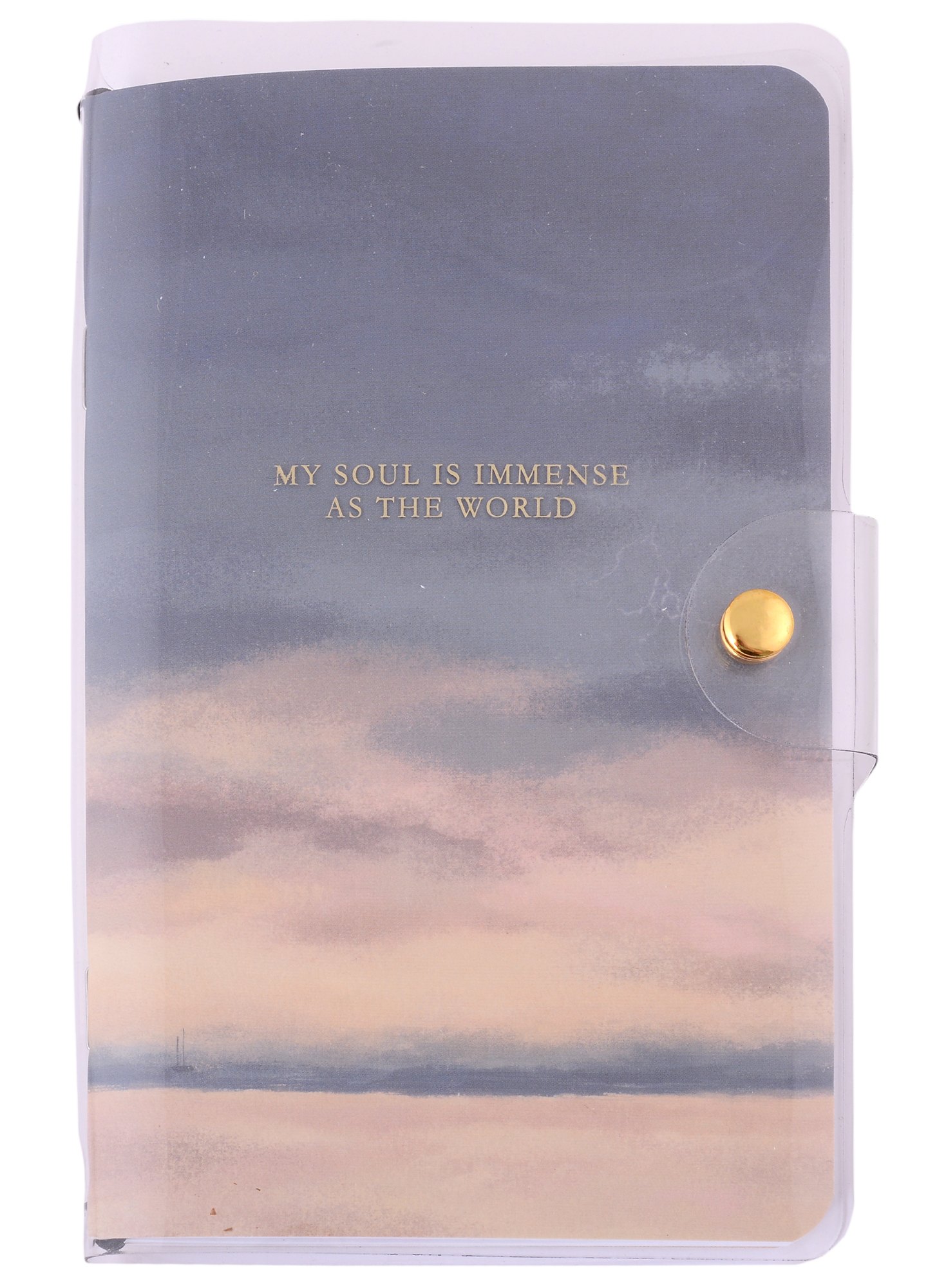 

Записная книжка 108*175 32л+32л "View", небо, пласт.переплет, кнопка, линия+клетка