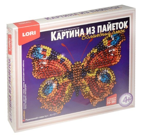 

Набор для творчества LORI Картина из пайеток "Павлиний глаз" Ап-011