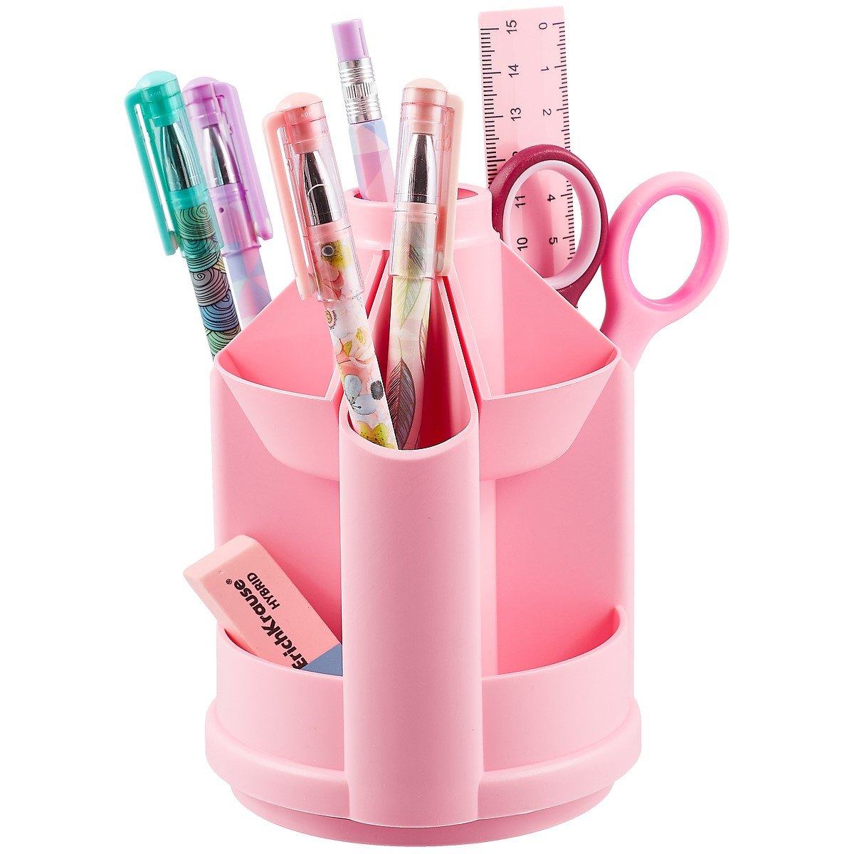 

Набор настольный "Mini Desk" вращающ.подставка, розовый, к/к, Erich Krause