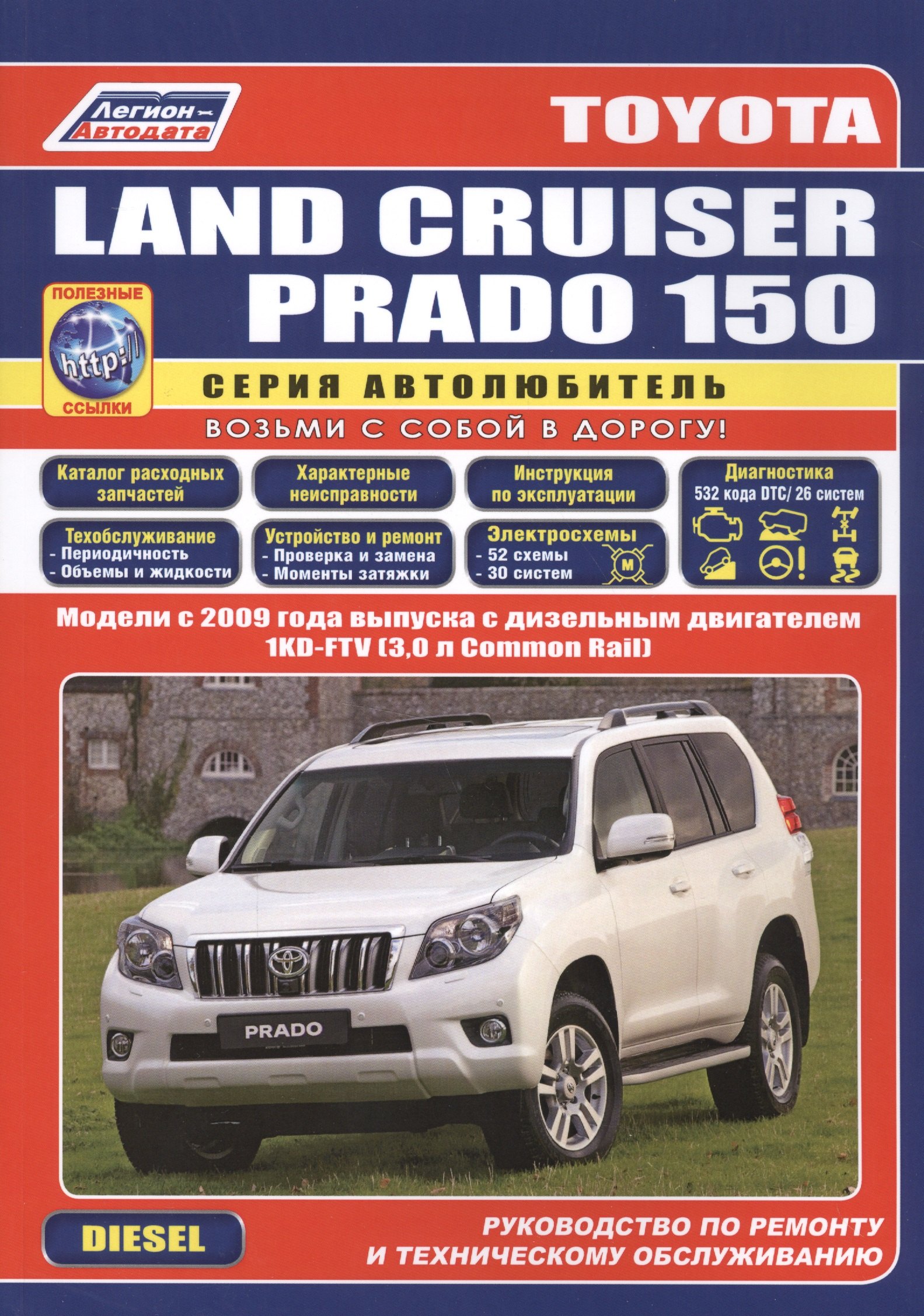 

Toyota Land Cruiser Prado 150. Модели c 2009 года выпуска с дизельным двигателем 1KD-FTV (3,0 л. Common Rail). Руководство по ремонту и техническому обслуживанию (+ полезные ссылки)