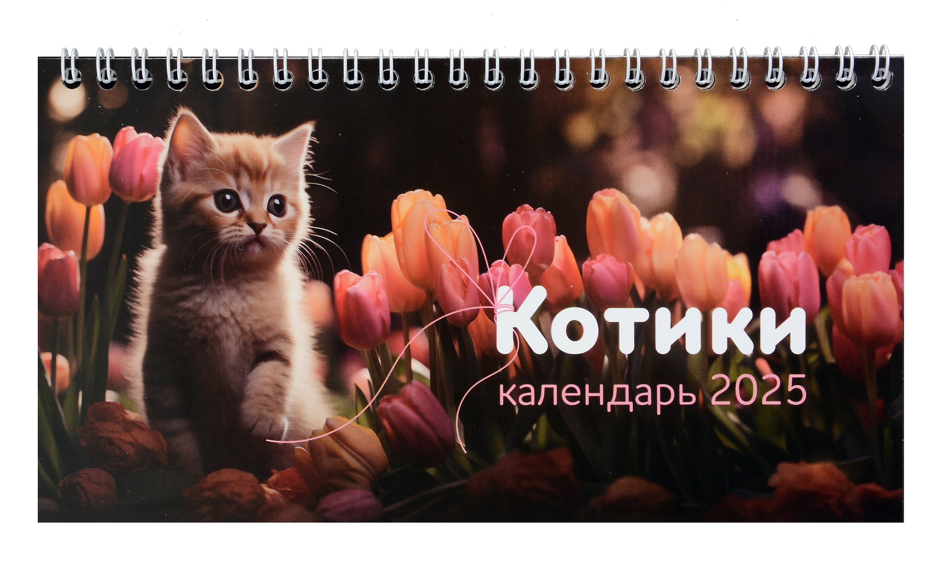 

Календарь 2025г 210*120 "Котики" настольный, домик