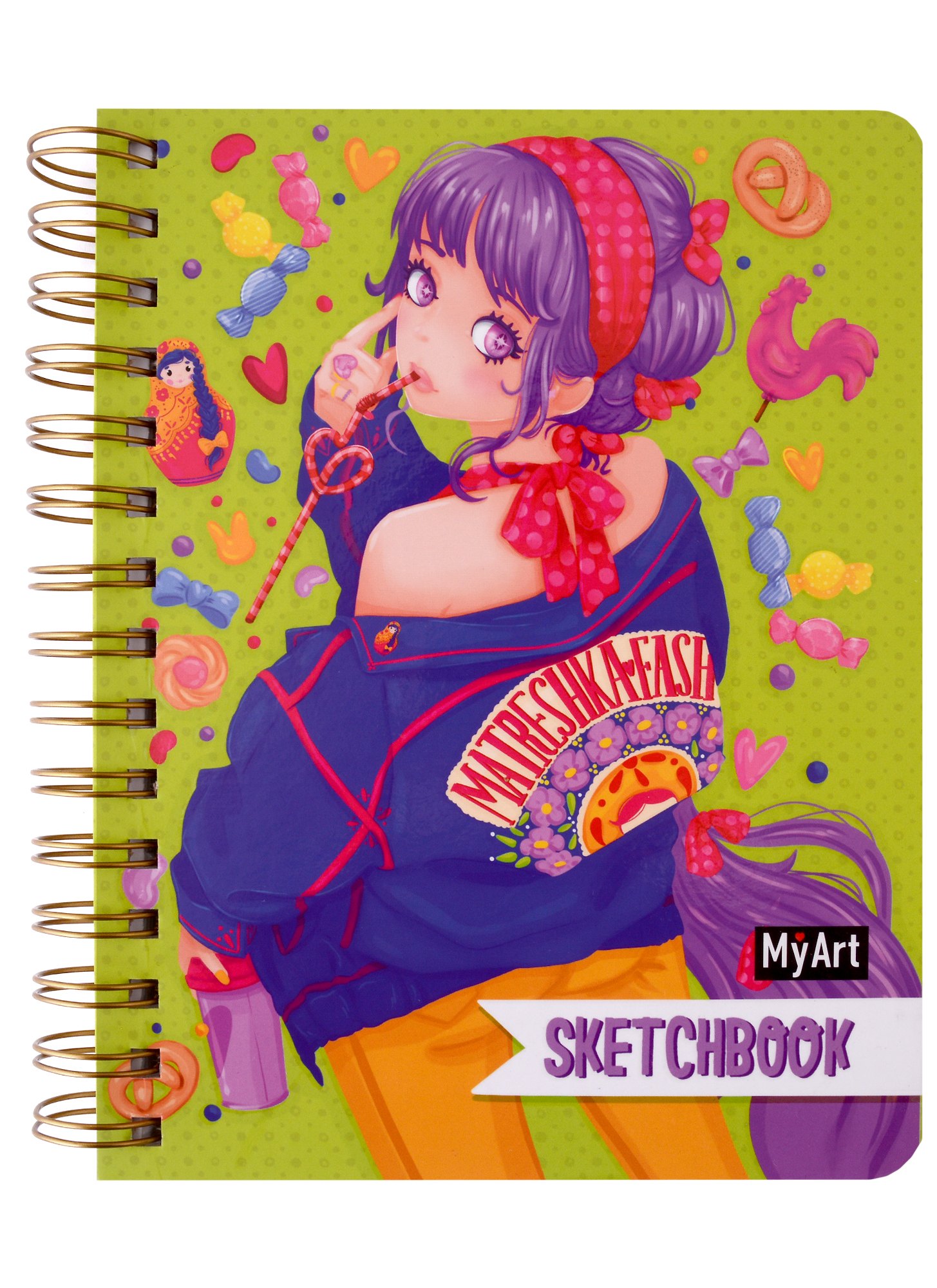 

Скетчбук 150*196 64л "На стиле" 120г/м2, тв.обложка