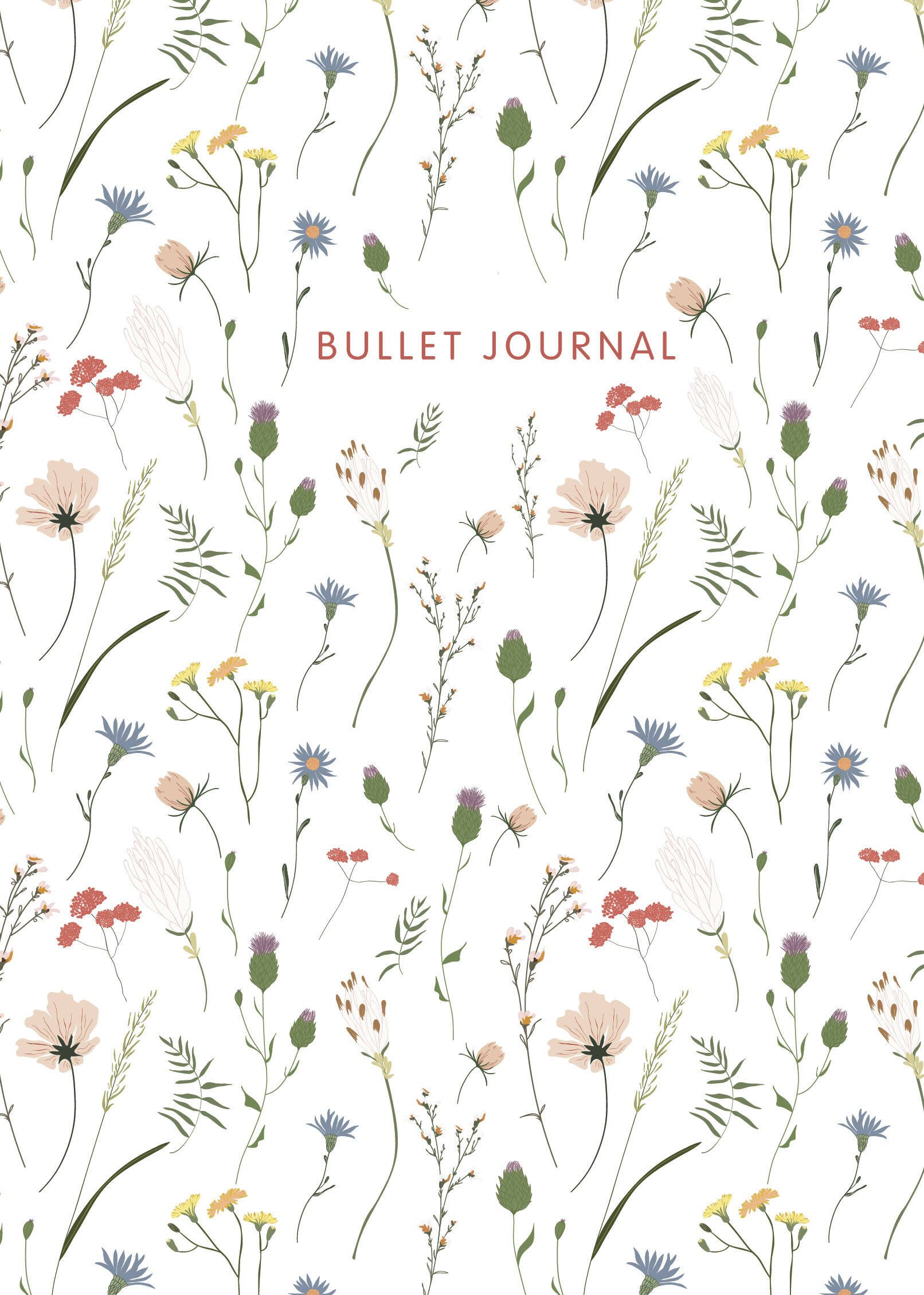 

Книга для записей А5 120стр тчк. "Bullet Journal (полевые цветы)"
