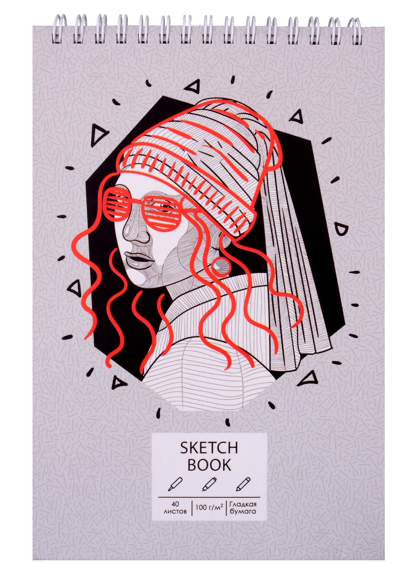 

Скетчбук А5 40л "SKETCHBOOK. Art", белый офсет, 100г/м2, евроспираль