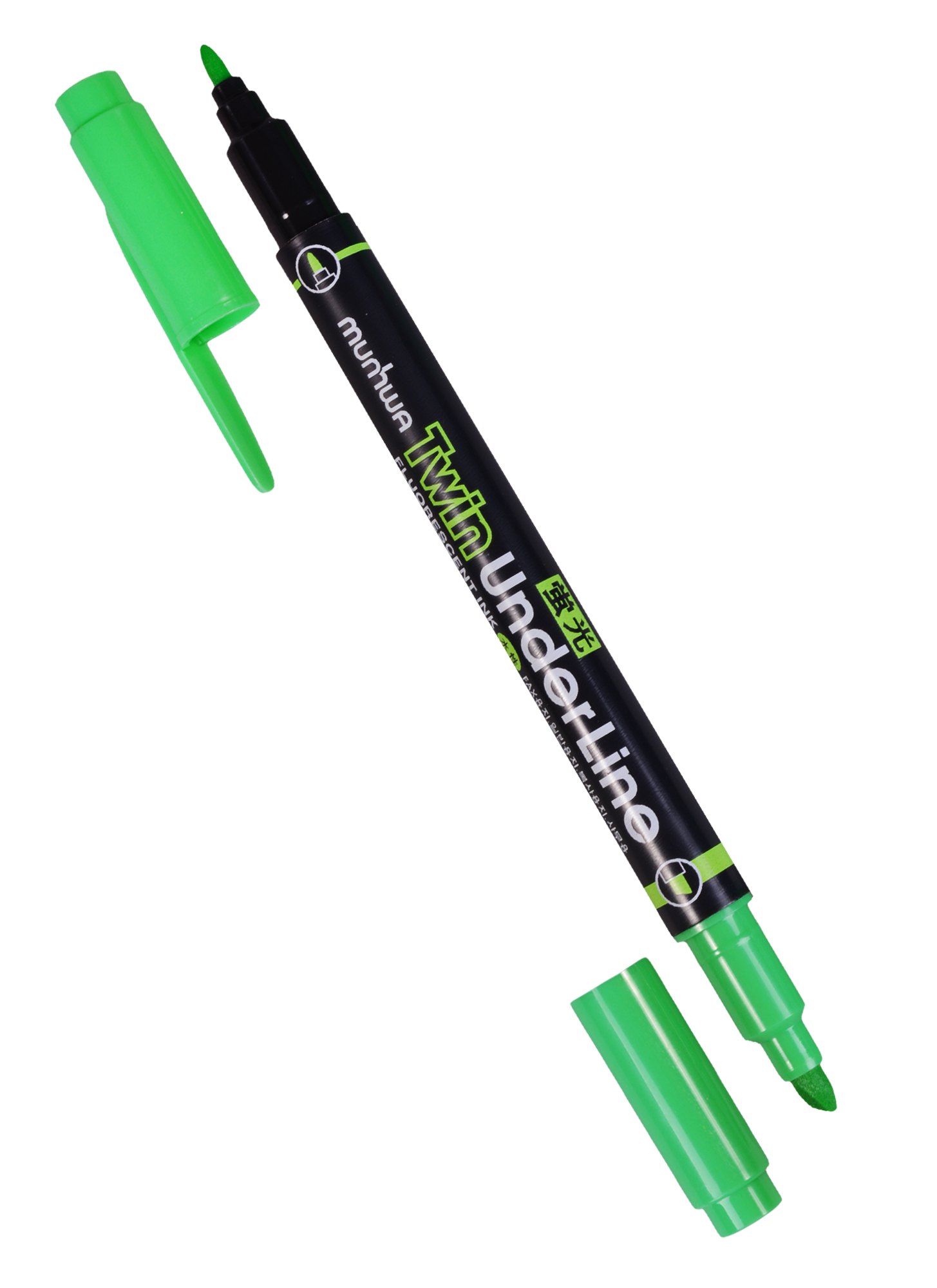 Текстовыделитель MunHwa Twin UnderLine двухсторонний зеленый 05 мм 55₽