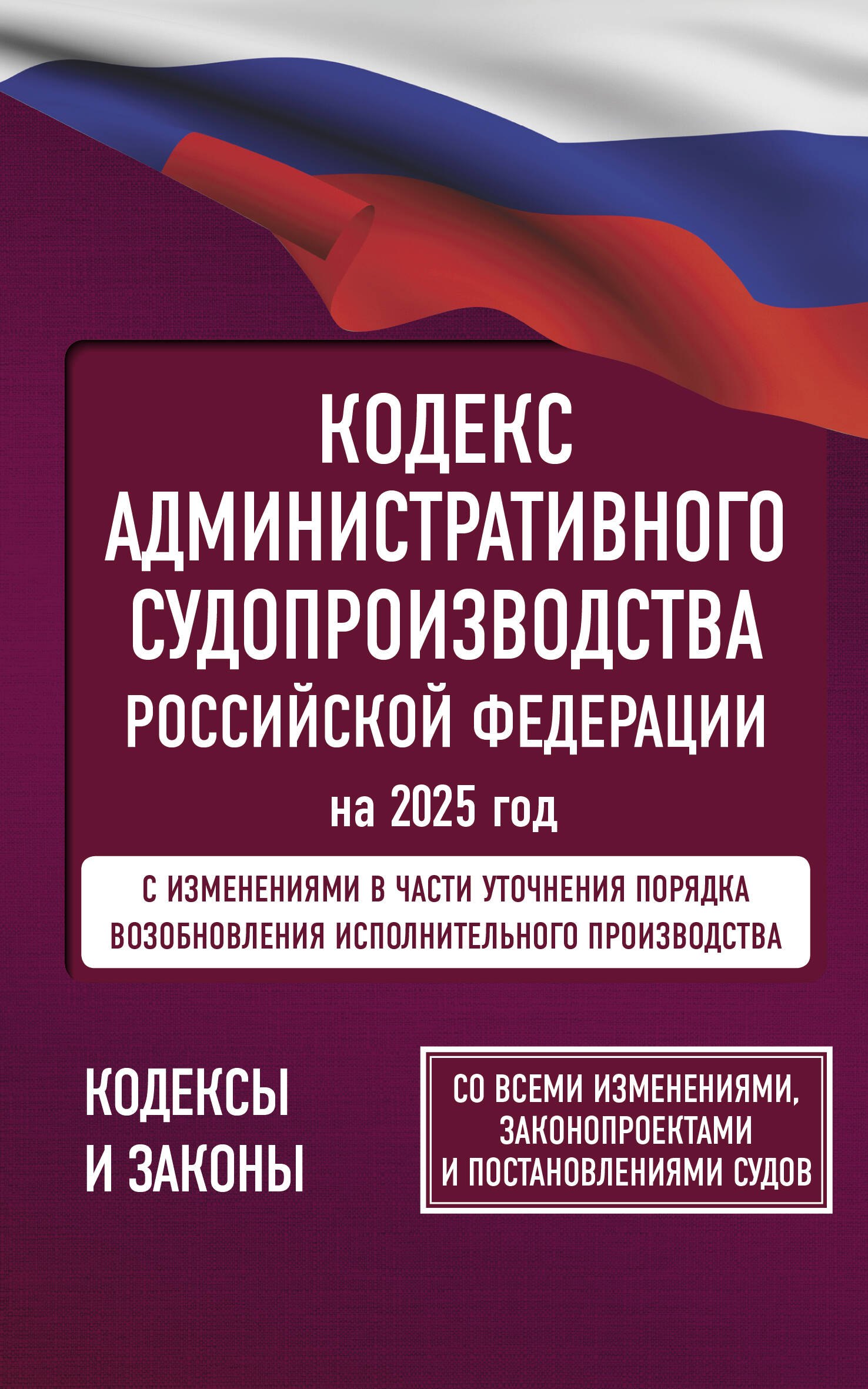 

Кодекс административного судопроизводства Российской Федерации на 2025 год. Со всеми изменениями, законопроектами и постановлениями судов