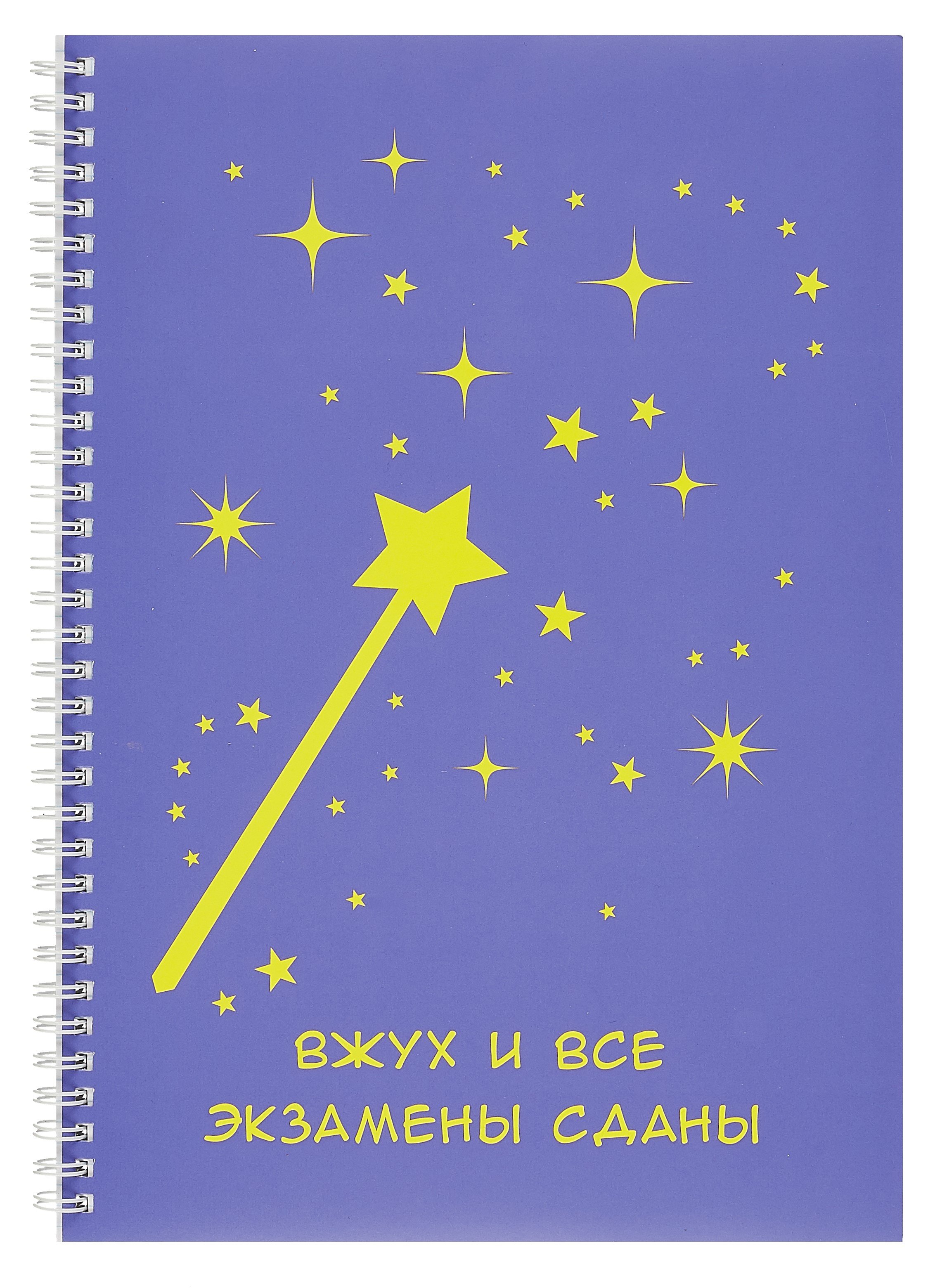 

Тетрадь А4 80л кл. "Вжух" евроспираль, мелов.картон, пантонн.печать, выб.лак, офсет