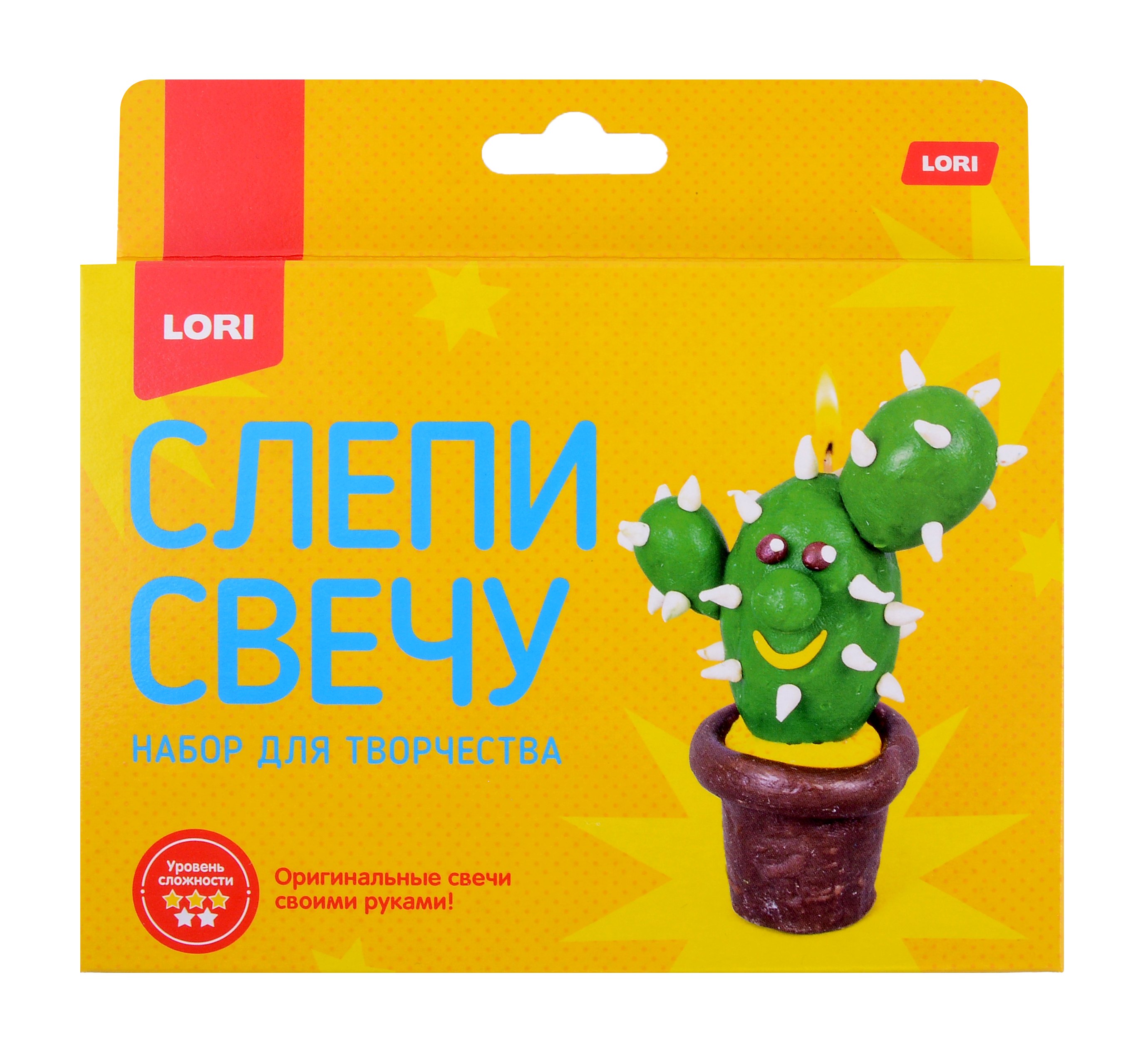 

Набор для творчества LORI. Слепи свечу "Кактус"