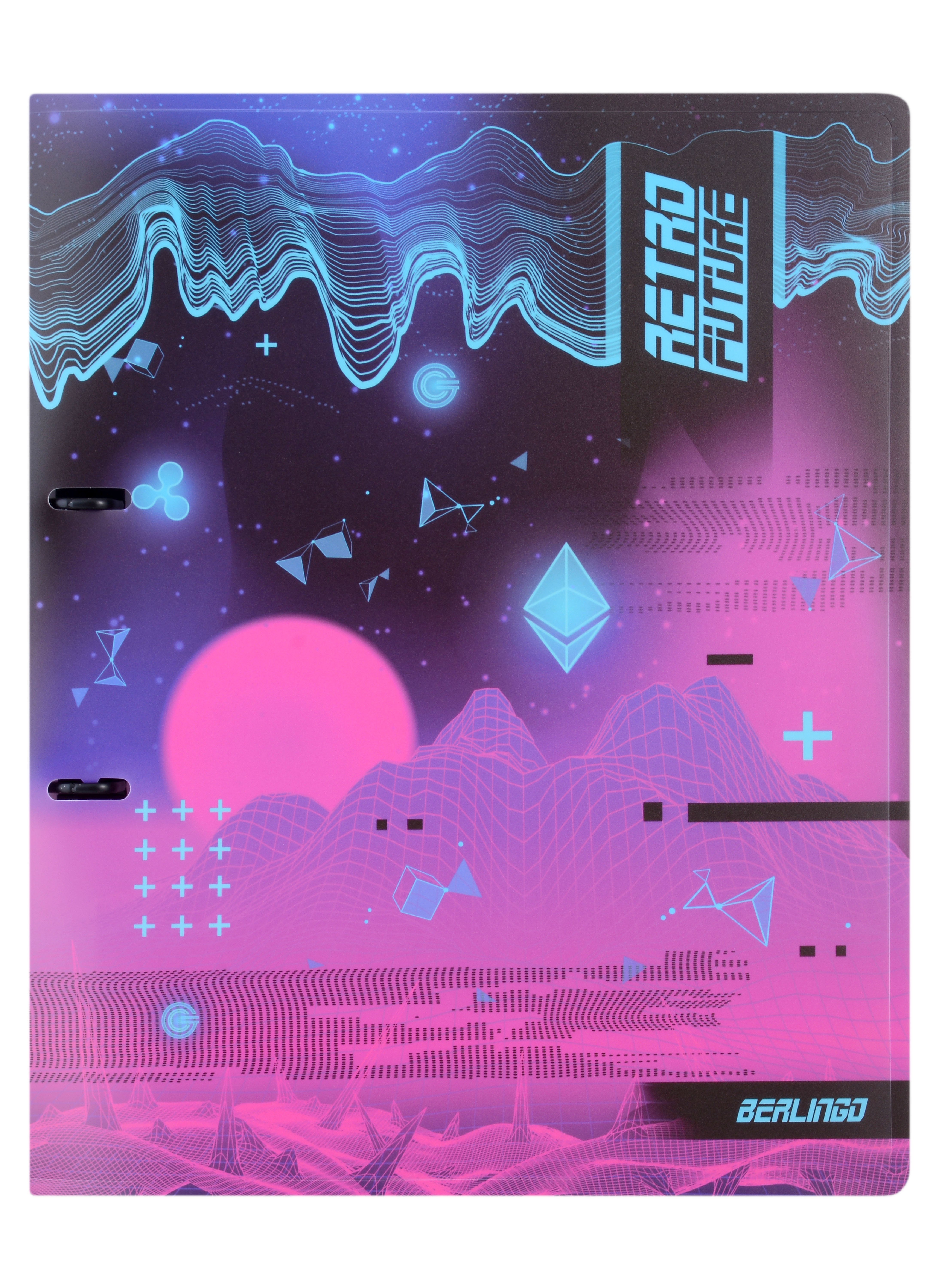 

Папка 2кольца А4 "Retro future" 24мм, 600мкм, Berlingo