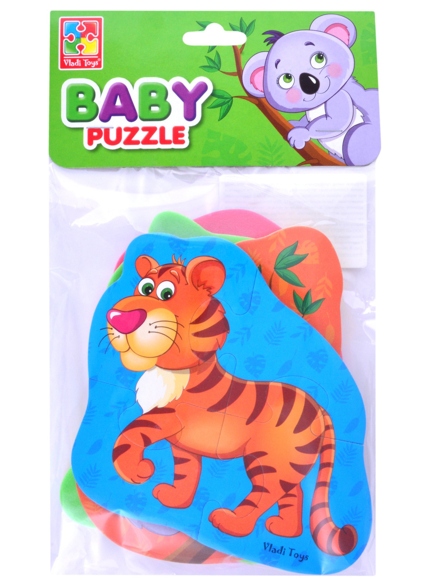 Мягкие пазлы Baby puzzle quotТигренок и друзья quot 4 картинки 13 эл 225₽