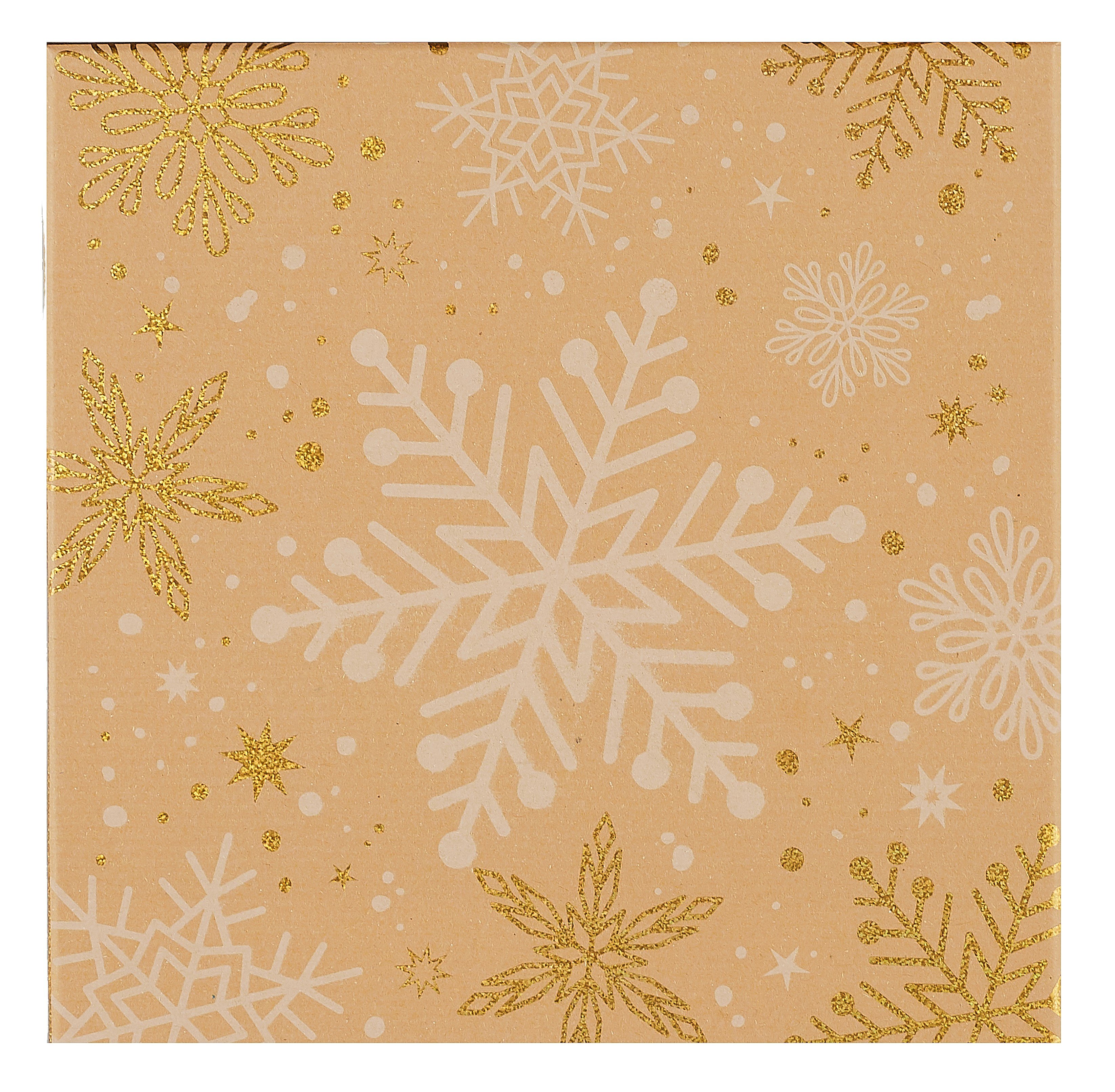 

Коробка подарочная "Craft snowflaces" 20*20*9,5см, Новый год, картон