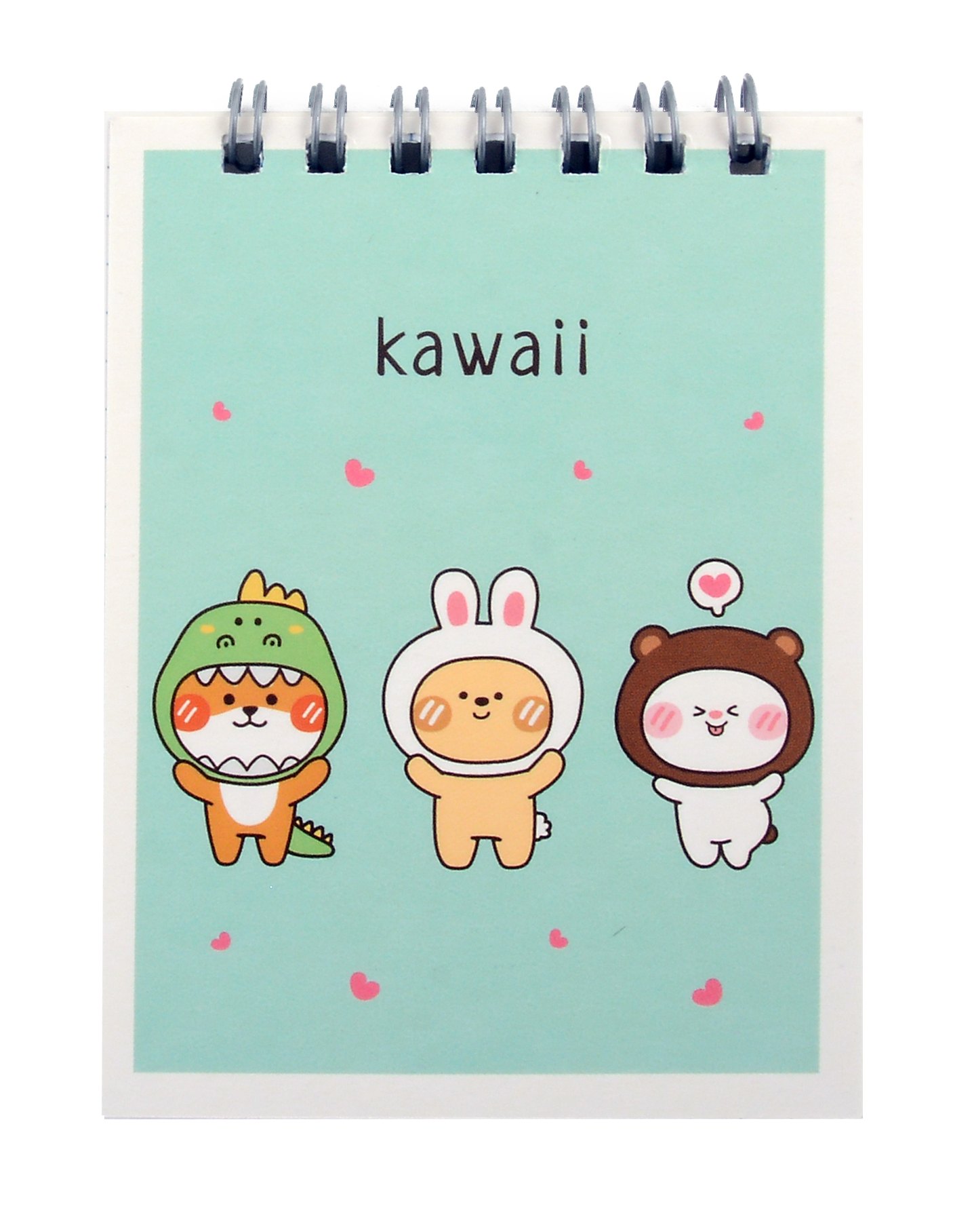 

Блокнот А7 60л кл. "Kawaii Зверюшки" спираль, УФ лак
