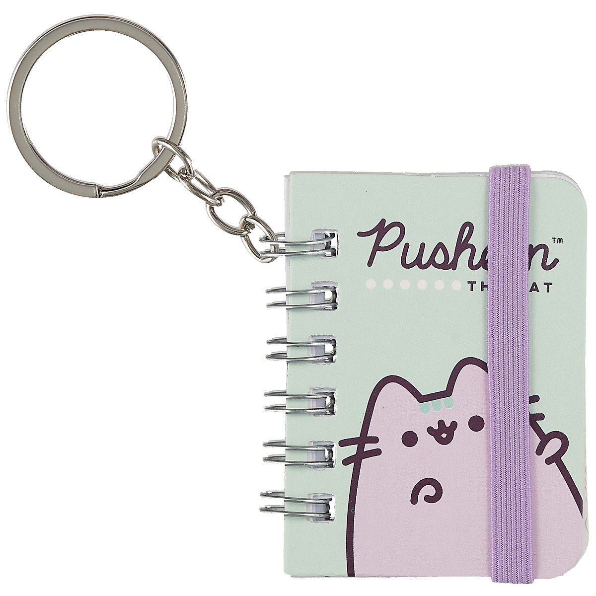 

Блокнот А7 40л "Pusheen" евроспираль, эласт.держатель, инд.подвес