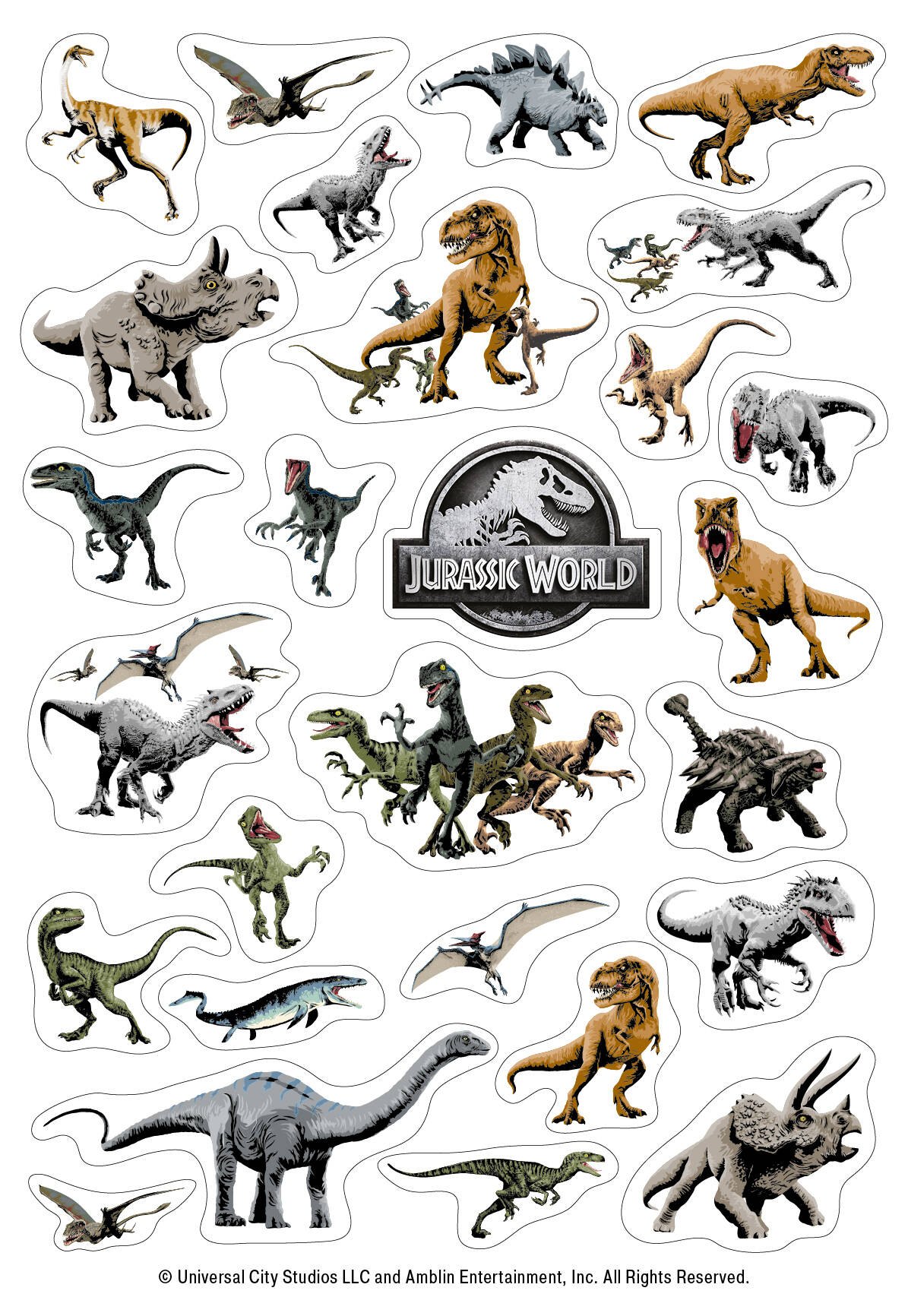 

Динозавры Jurassic World. Набор наклеек