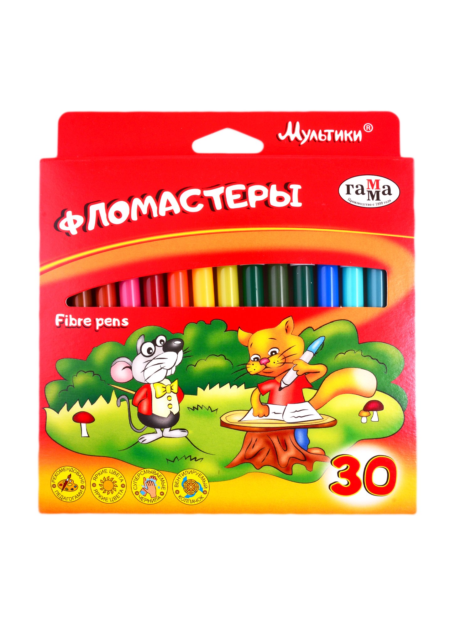 

Фломастеры Гамма, "Мультики", 30 цветов