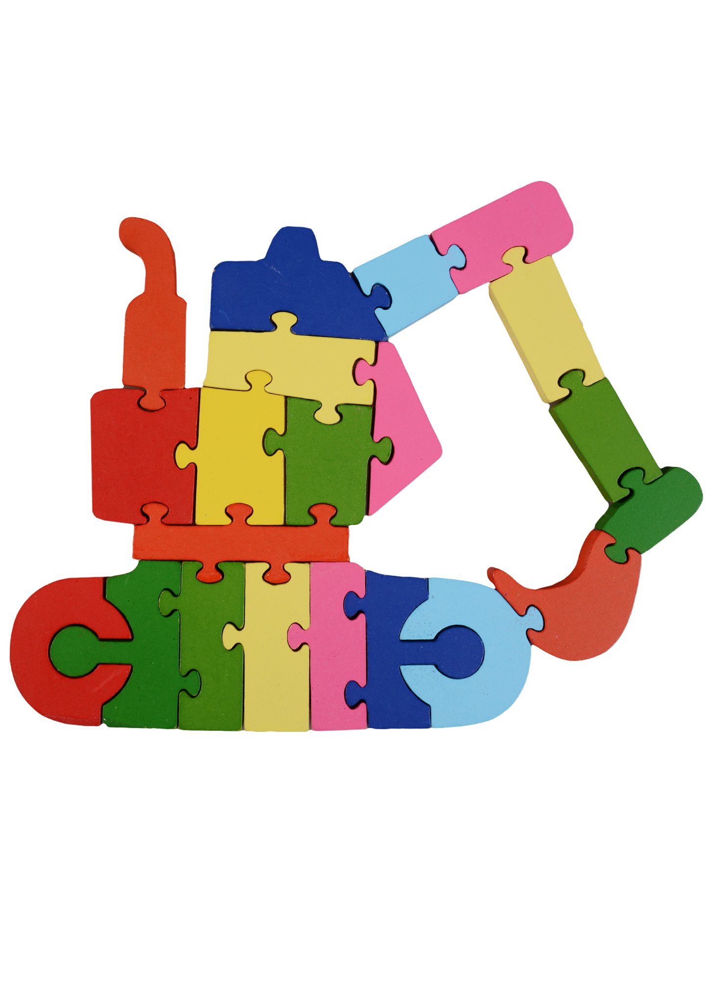 Деревянные пазлы-фигуры Экскаватор 22эл 399₽