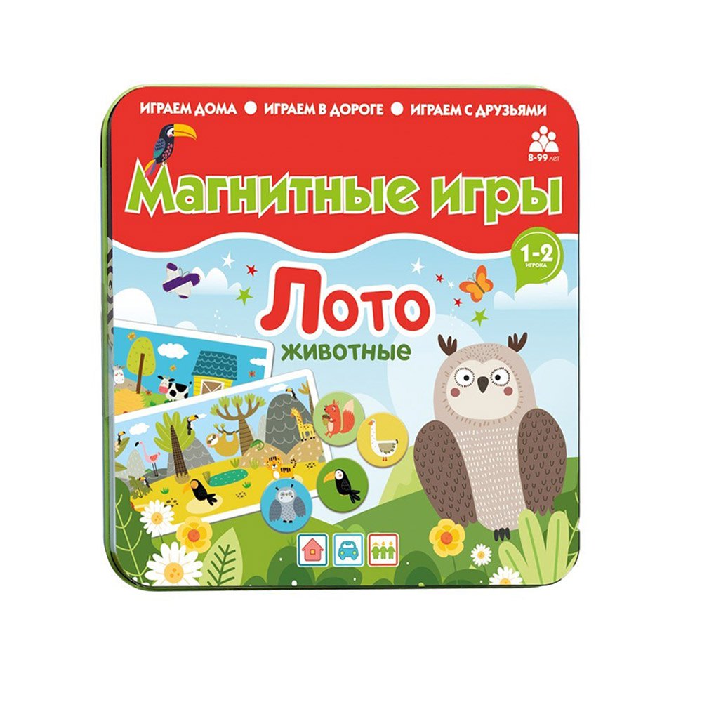 

Магнитная игра "Лото Животные"