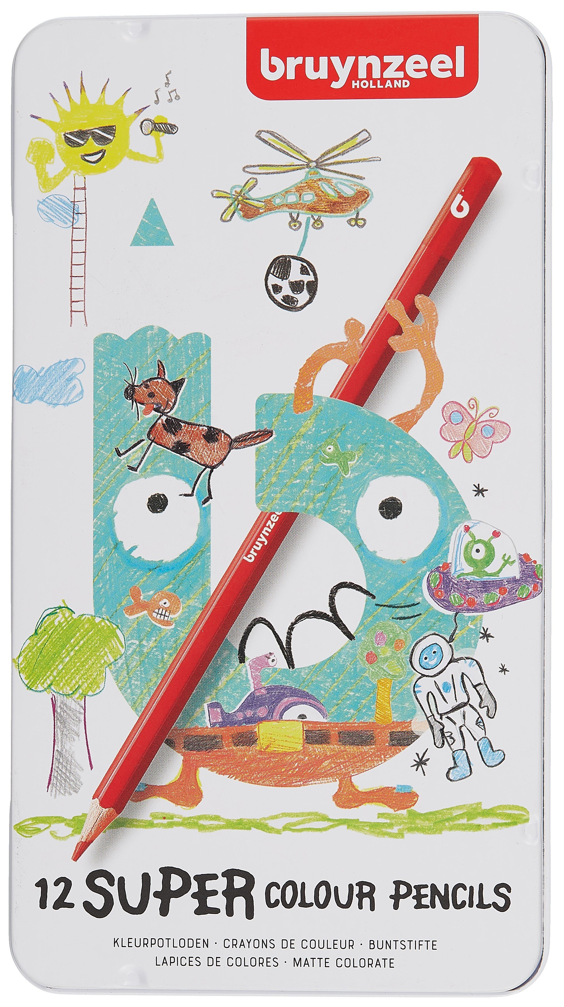 

Карандаши цветные 12цв "Kids Super Colour" металл.кор., Bruynzeel