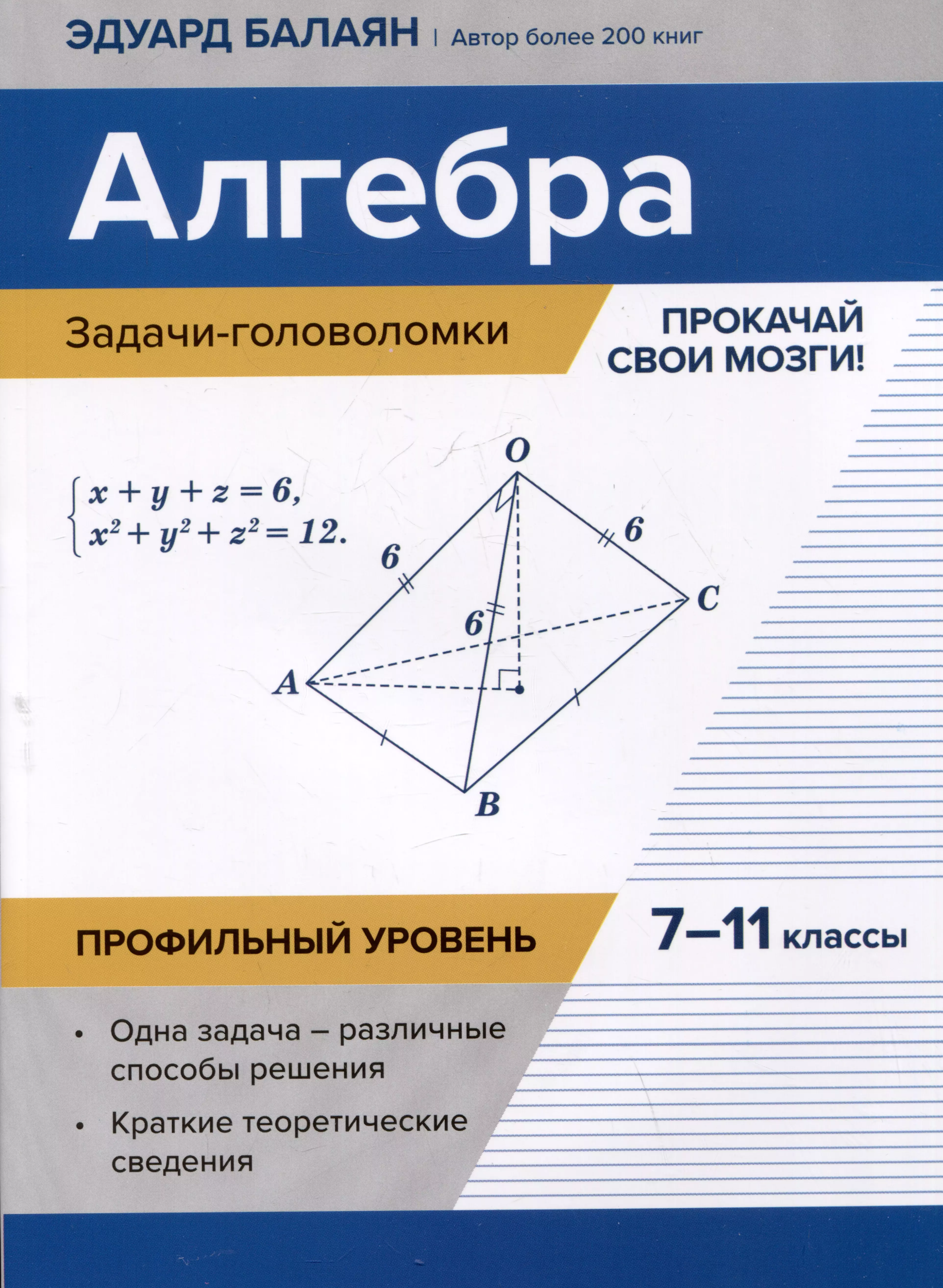 Алгебра задачи-головоломки прокачай свои мозги 7-11 классы профильный уровень 441₽