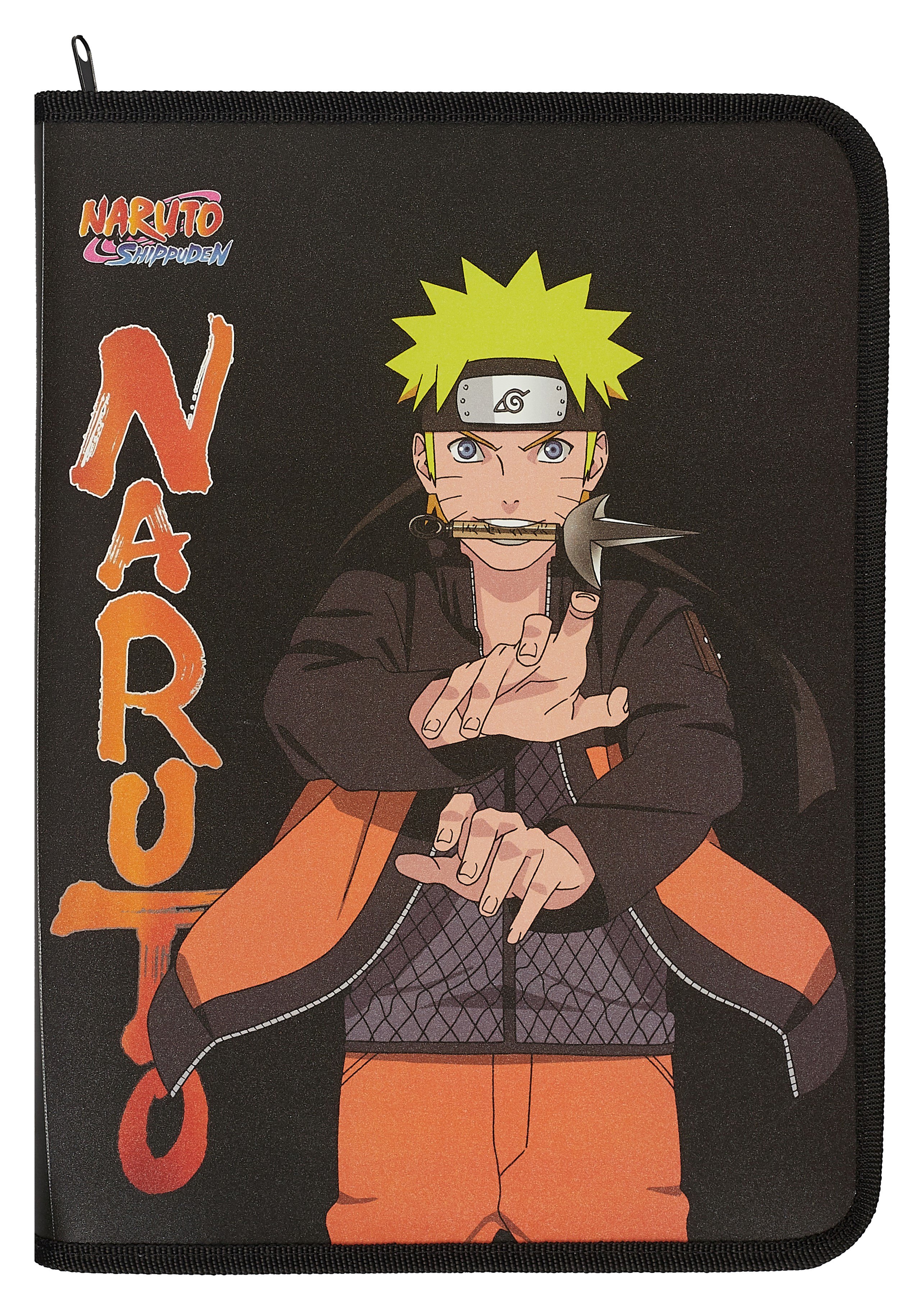 

Папка для тетрадей А4 "Naruto" 32,5*23*2,5, пластик, молния с трех сторон